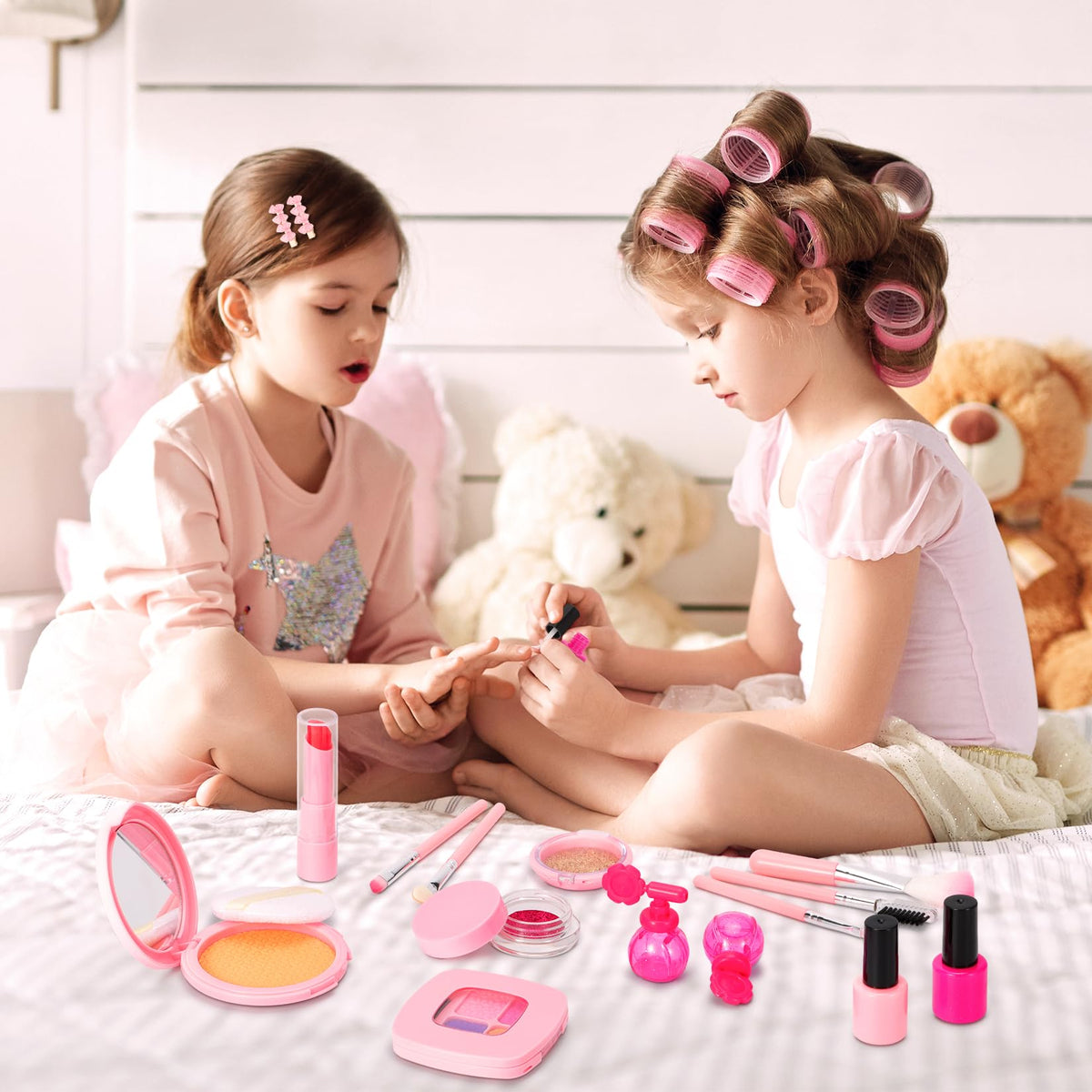 Hair Salon Toys for Girls 39 Pcs Pretend Play Makeup Toys - Hapgo Official Imagery - 7