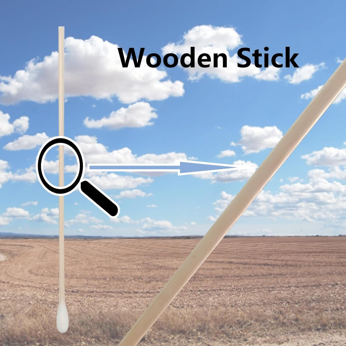 6 Inch Long Cotton Swabs with Wooden Handle 2000pcs - SUIZWMOU Official Imagery - 5