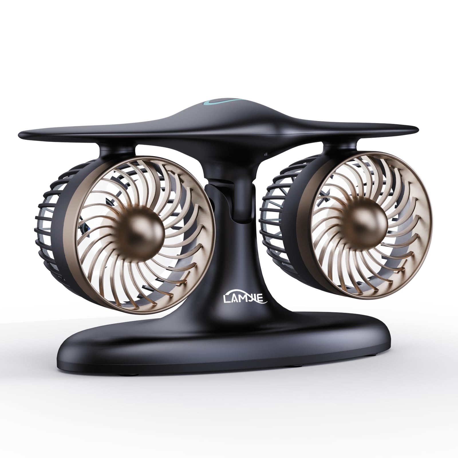 LAMJIE Jet Engine Desk Fan for Office, Rechargeable Table Fan Gif by LAMJIE - Angle View 1