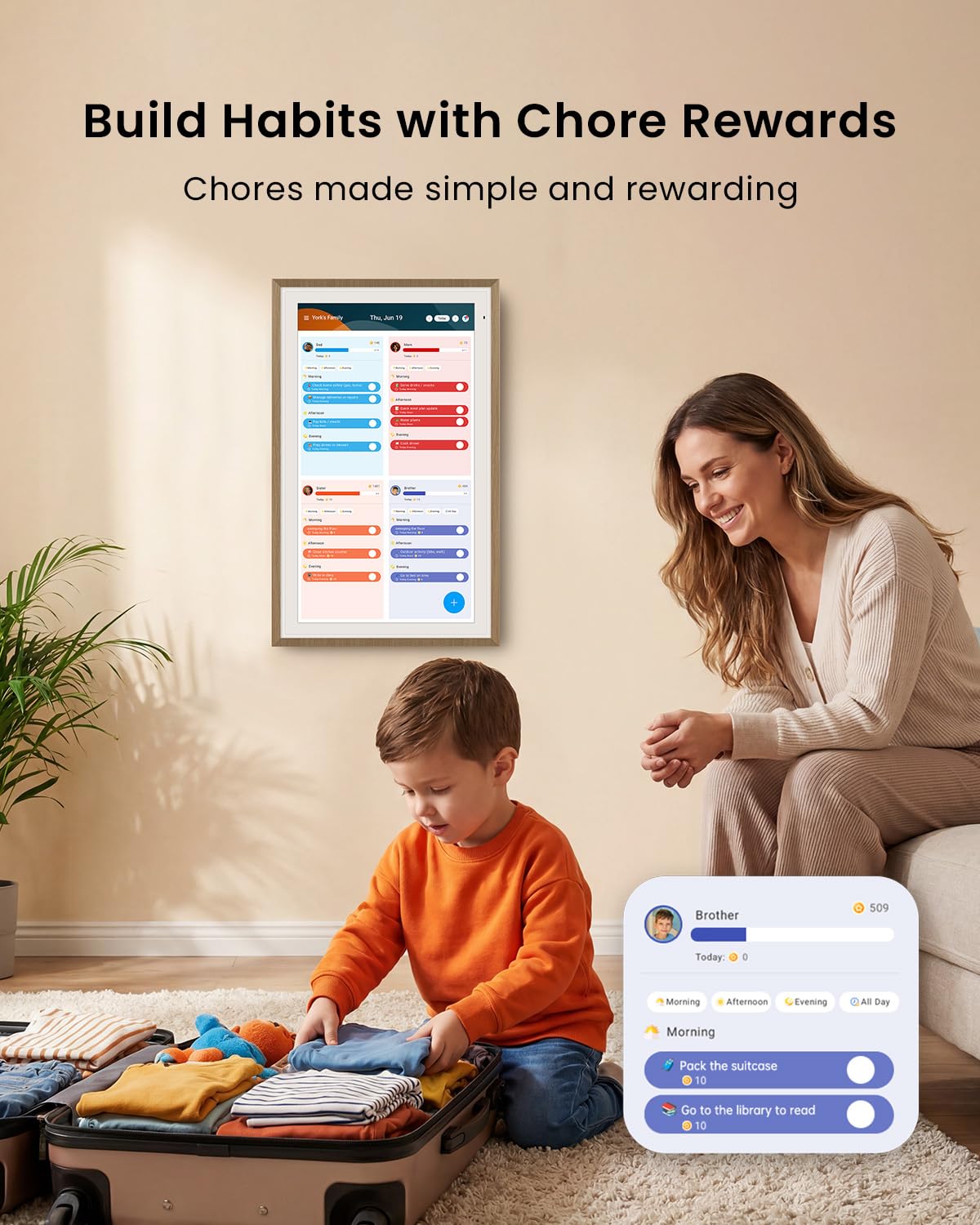 Apolosign 15.6-inch Digital Calendar, Smart Wall Planner with Cal - ApoloSign Official Product View 6