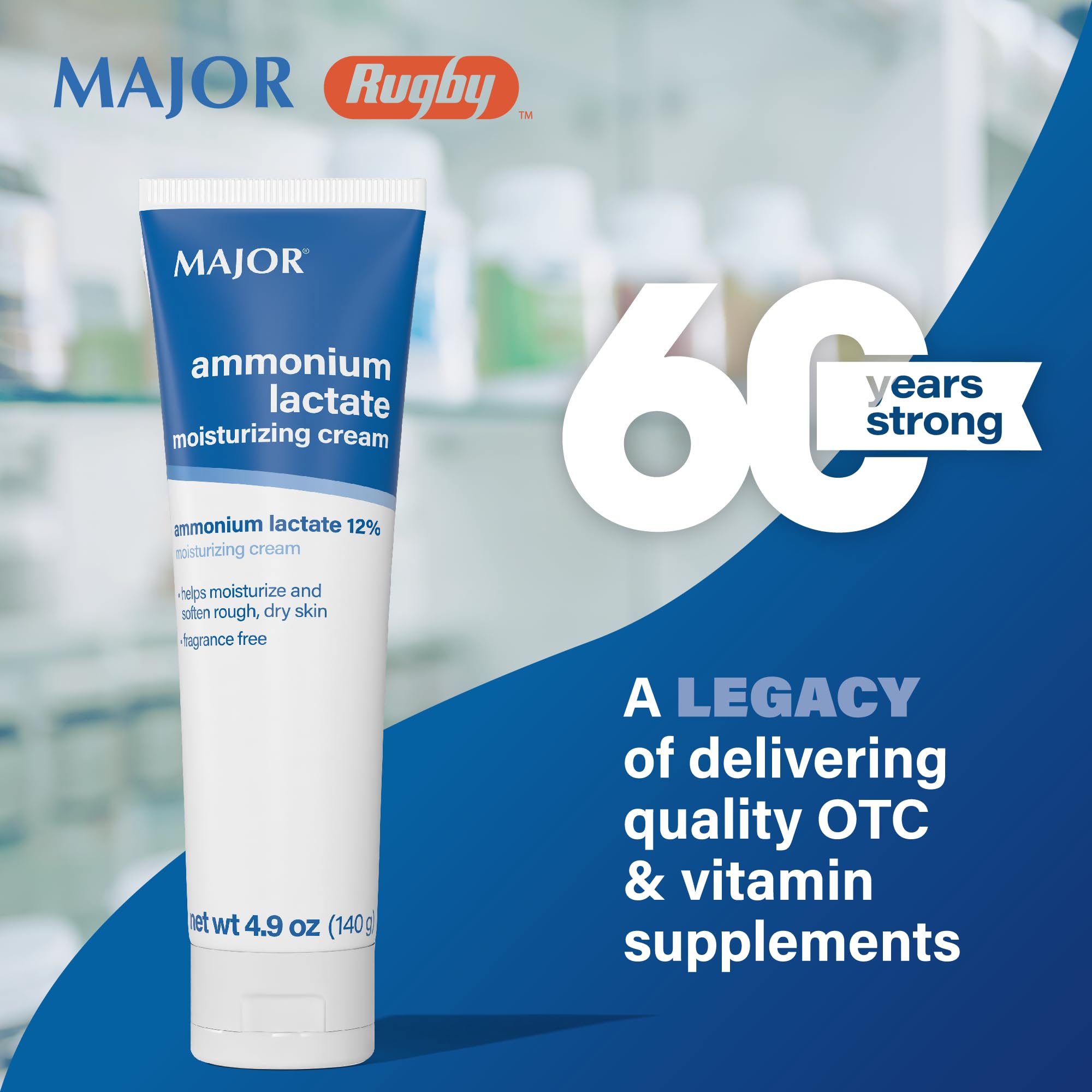Major Ammonium Lactate 12% Cream – Dry Skin Relief 4.9 oz
