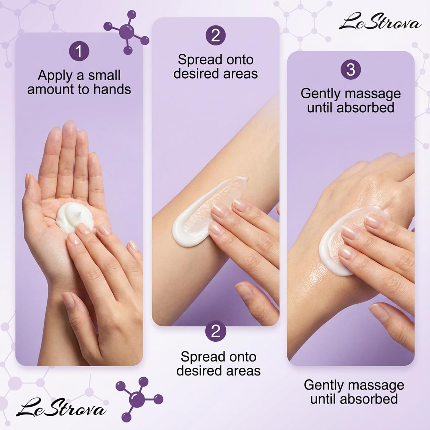 LeStrova Magnesium Cream with Peppermint & Turmeric, All Skin Types