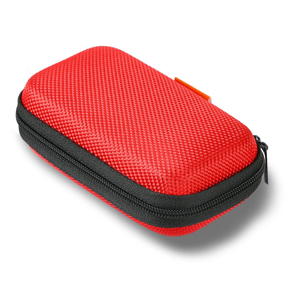 GLCON Small Hard EVA Case, Portable Earbud Zipper Pouch with Mesh Pocket,Black - GLCON Official Product View 8