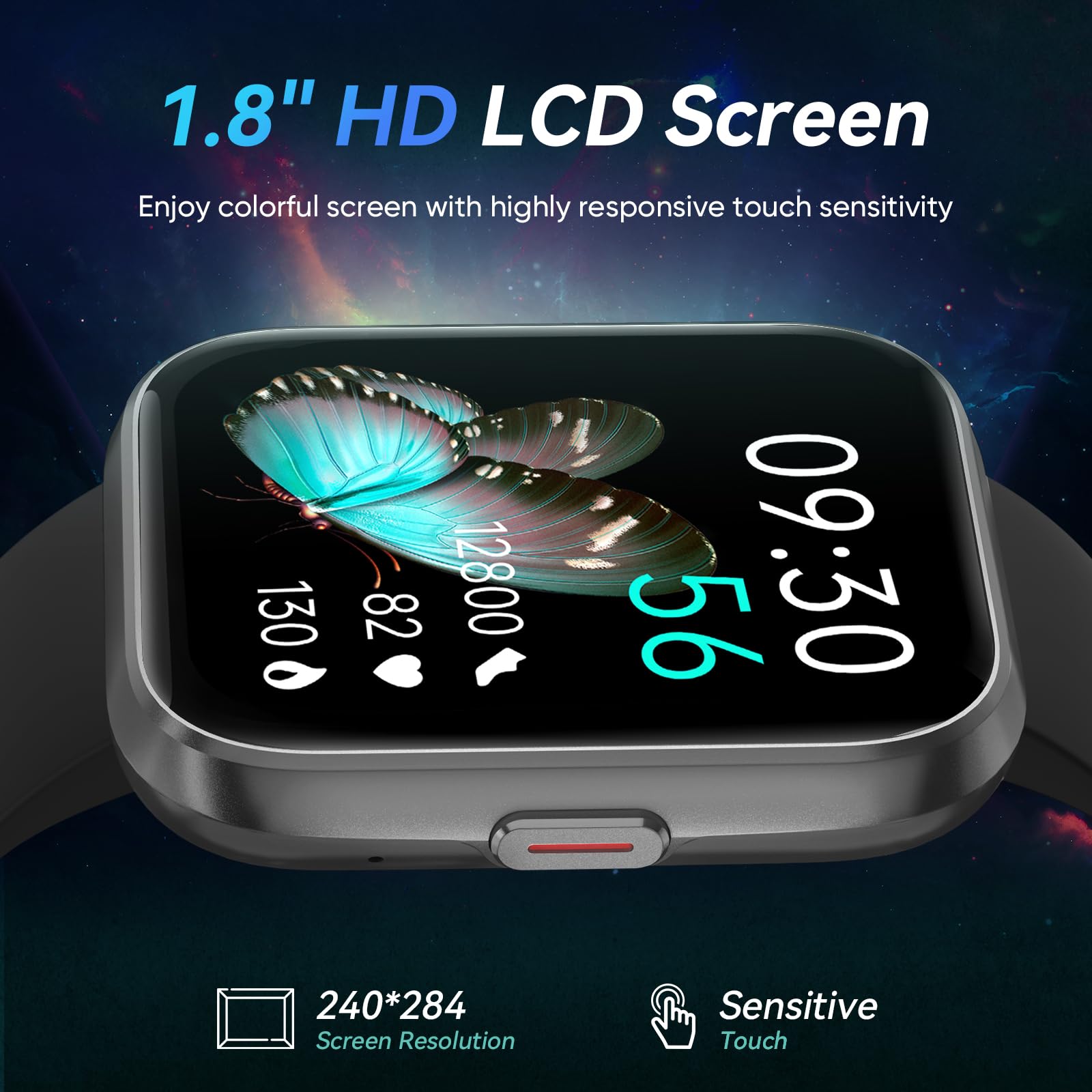 Fitpolo Smart Watches for Men Android & iPhone, 1.8" HD Alexa Built-in - View 7