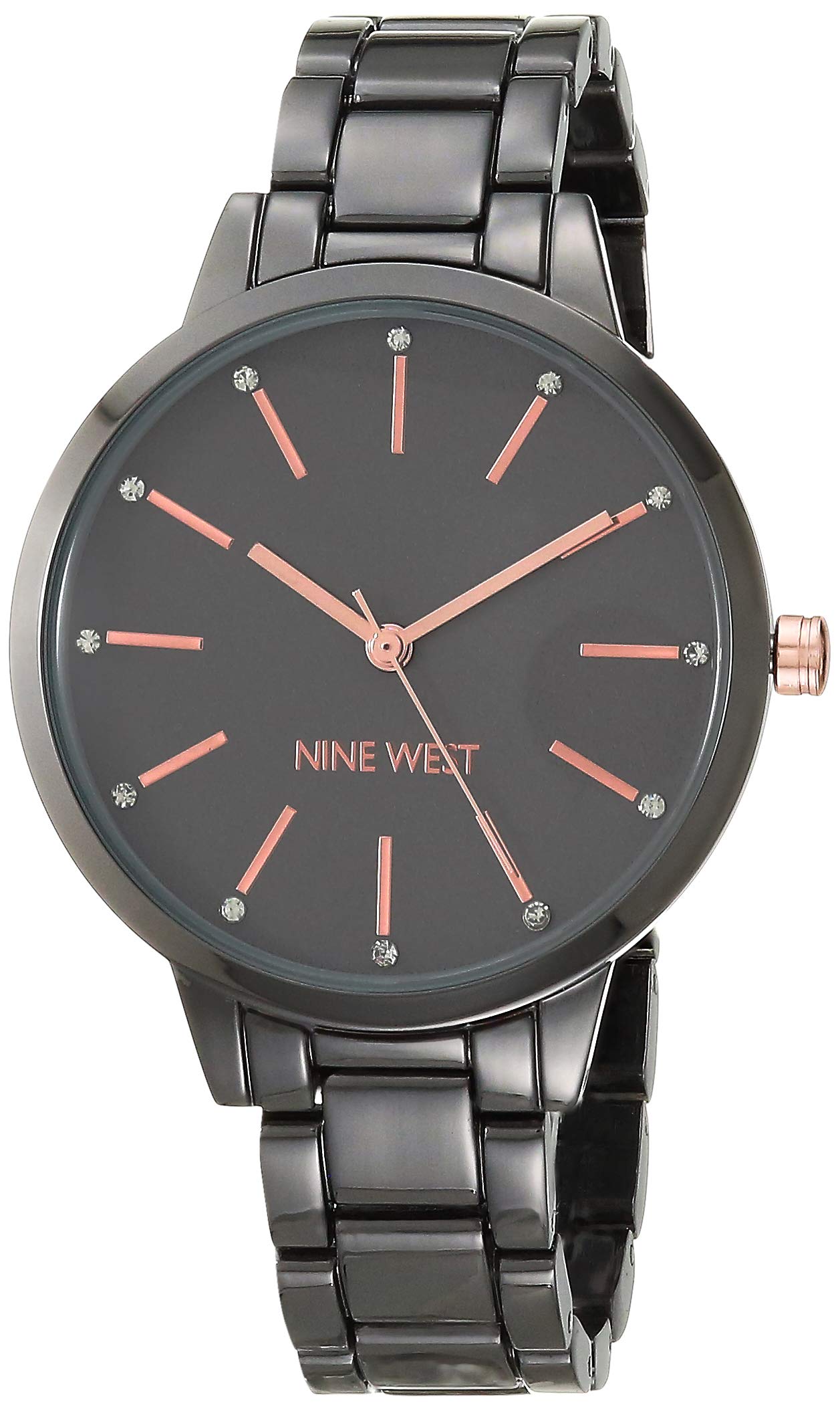 Nine West Women's Crystal Accented Bracelet Watch - View 8