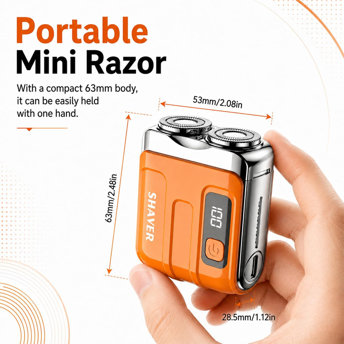 2026 New Portable Mini Electric Shaver for Men Compact Dual - DOUNIU Official Imagery - 8