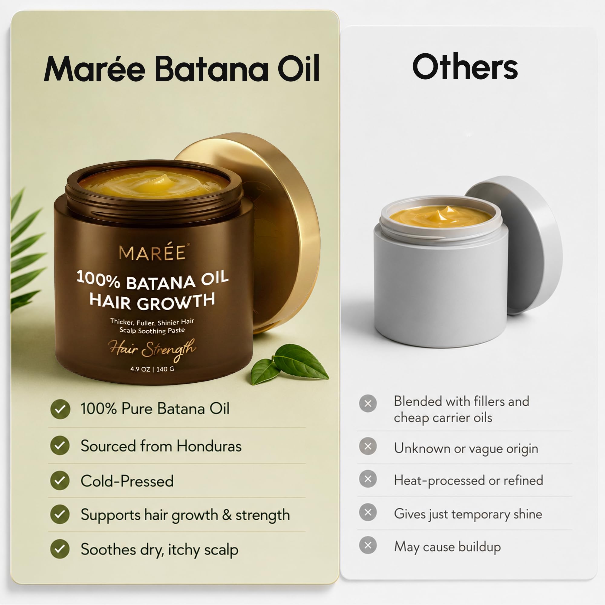 MAREE Batana Oil for Hair Growth – 100% Natural Botana Oils Hair Growth – Raw - MAREE Official Product View 8