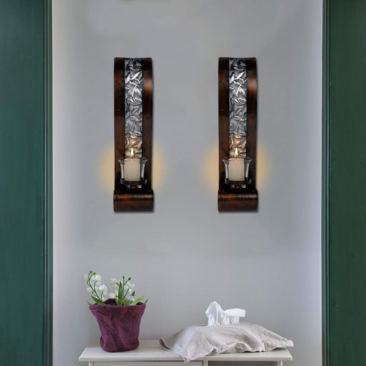 Shelving Solution Wall Sconce 14 4 x 3 5 Inch with Tea Light - Shelving Solution Official Imagery - 6