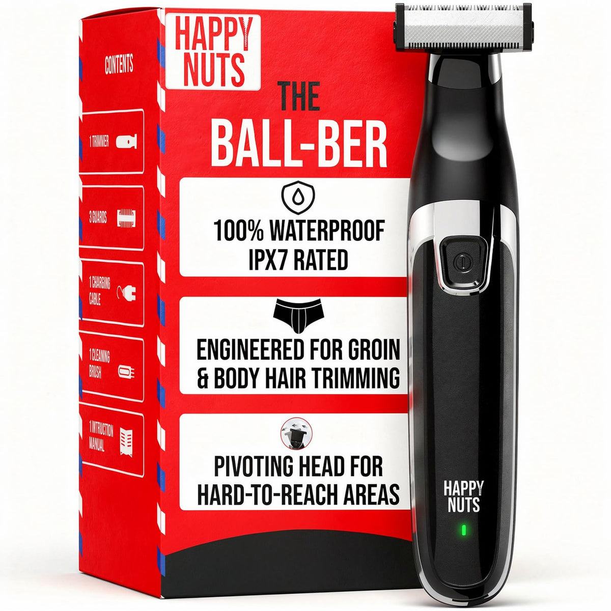 HAPPY NUTS The Ballber Pro Electric Groin Body Hair Trimmer - HAPPY NUTS Official Imagery - 2
