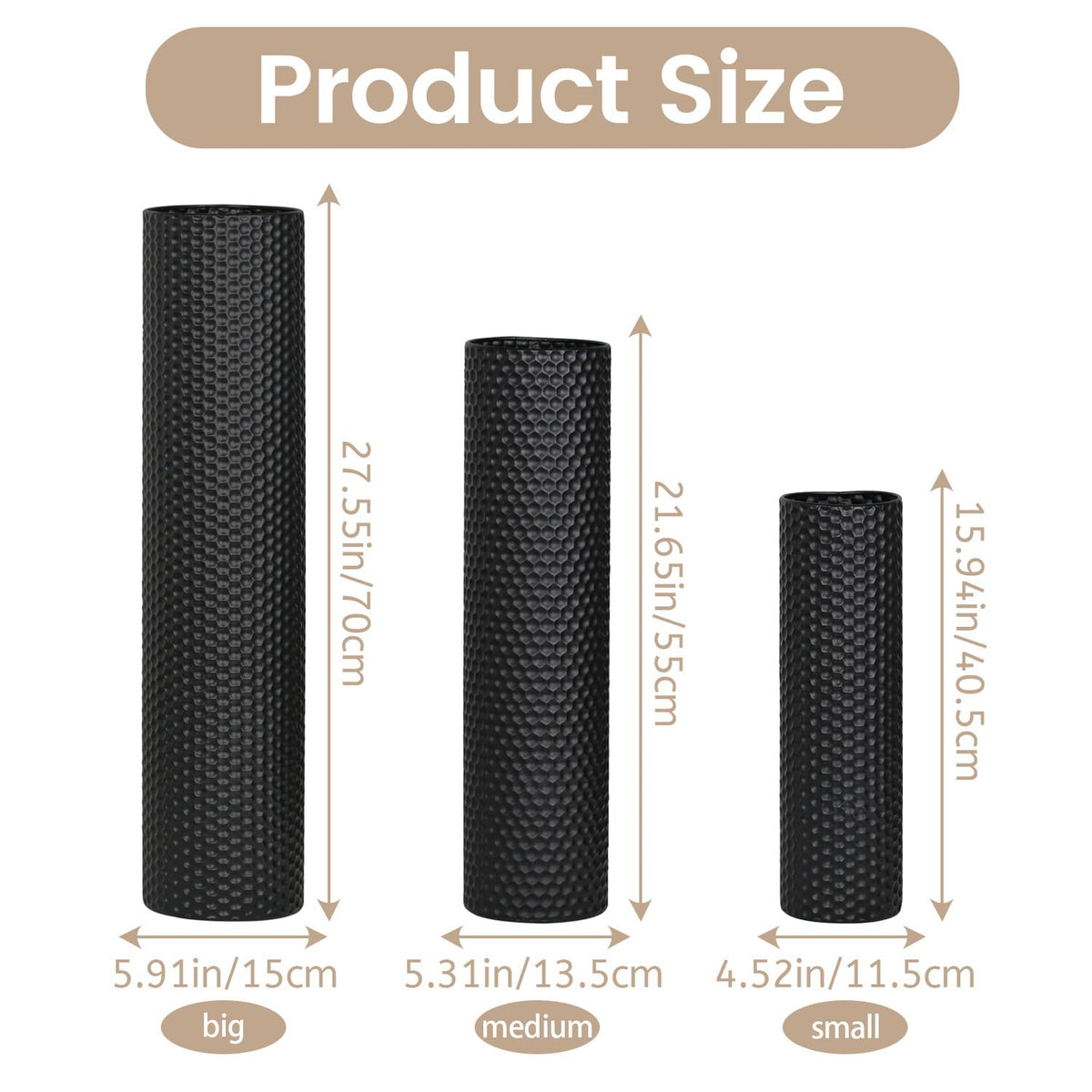 Dnnnii Tall Floor Vases Set of 3 - Dnnnii Official Imagery - 4