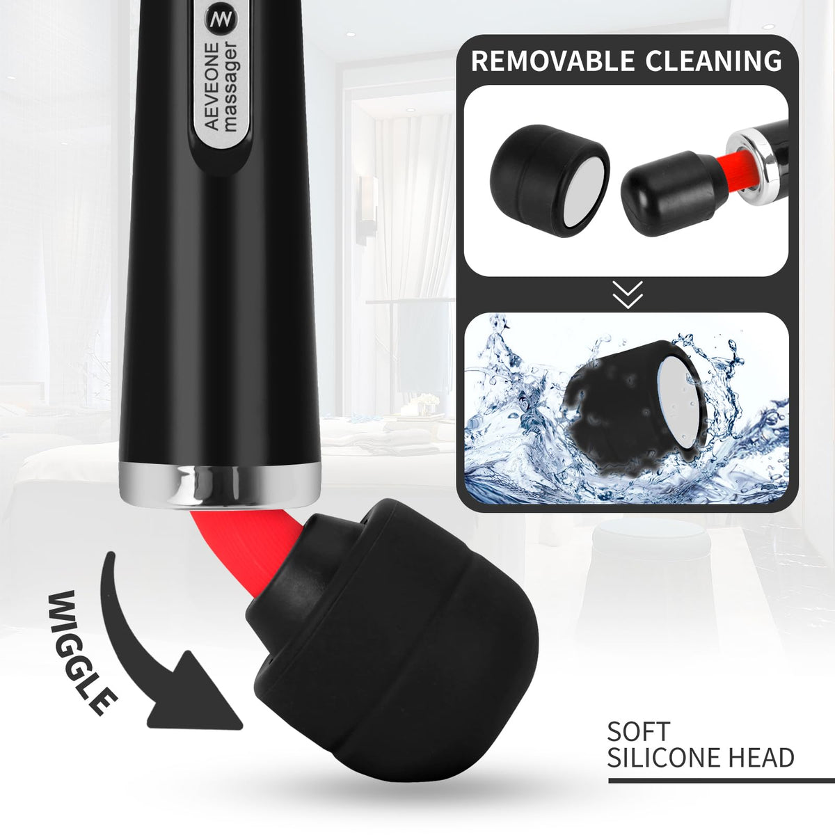 AEVEONE Wired Powerful Handheld Wand Massager Strong - AEVEONE Official Imagery - 8