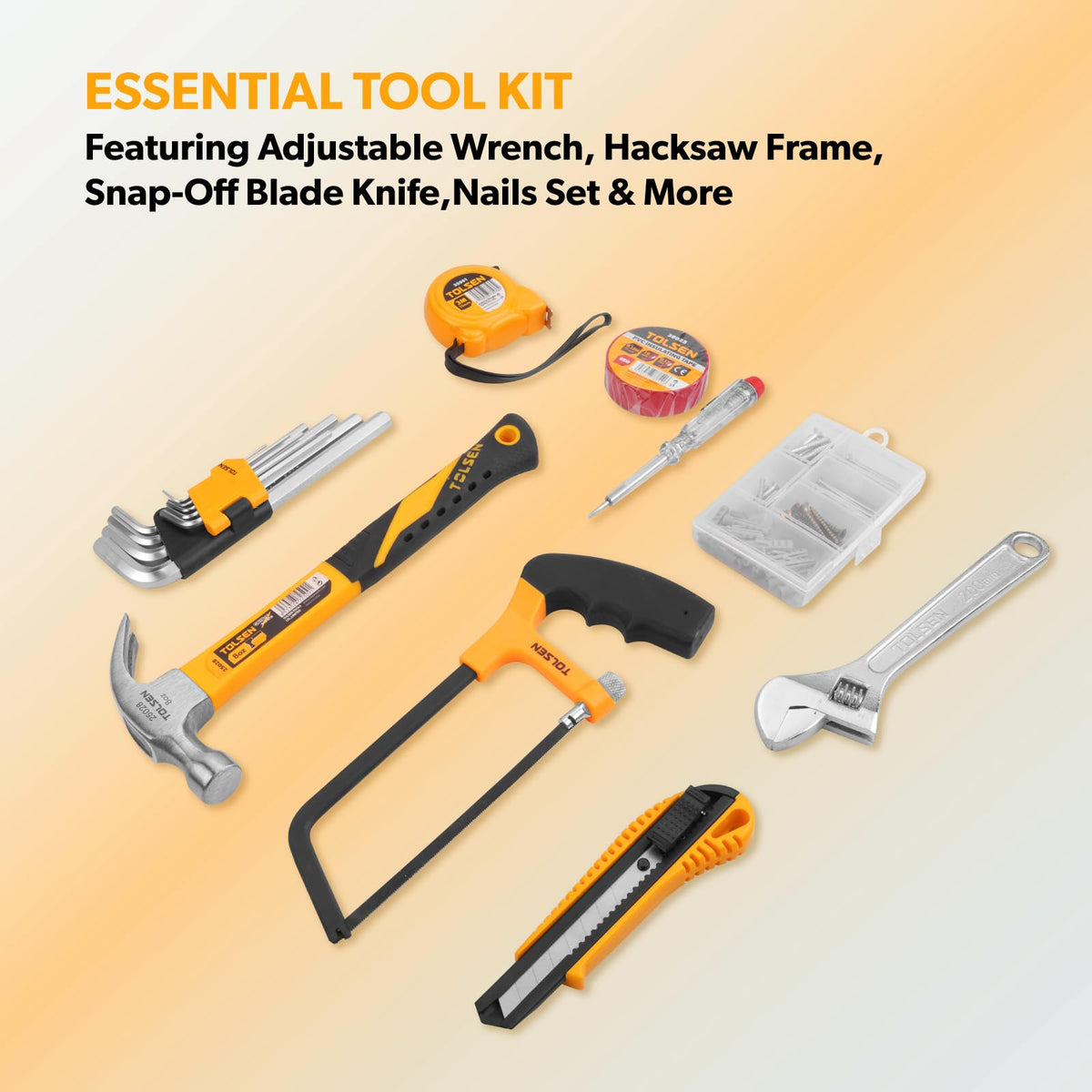 TOLSEN Home Repair Tool Set General Household Hand Tool Kit - Tolsen Official Imagery - 7