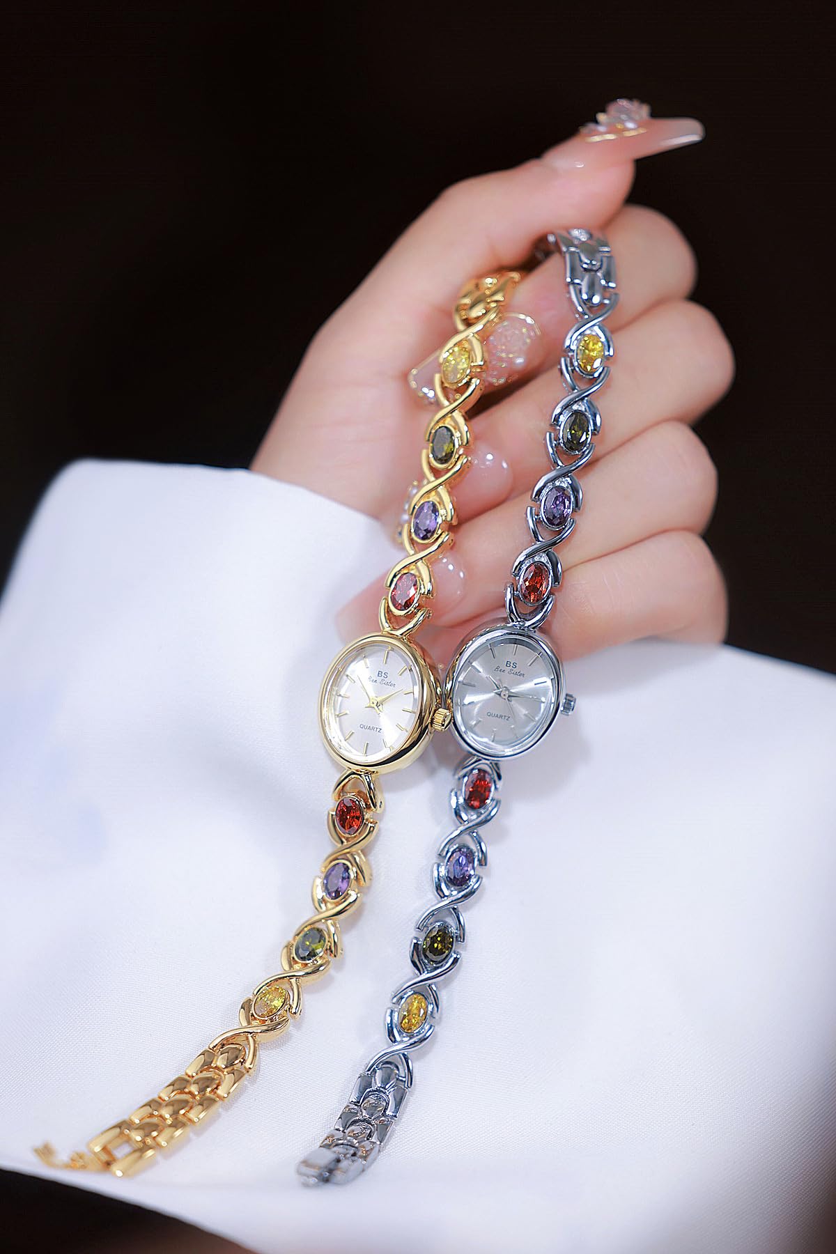 FANMIS Gold Watches for Women with Small Fase Oval Bracelet - FANMIS Official Imagery - 7