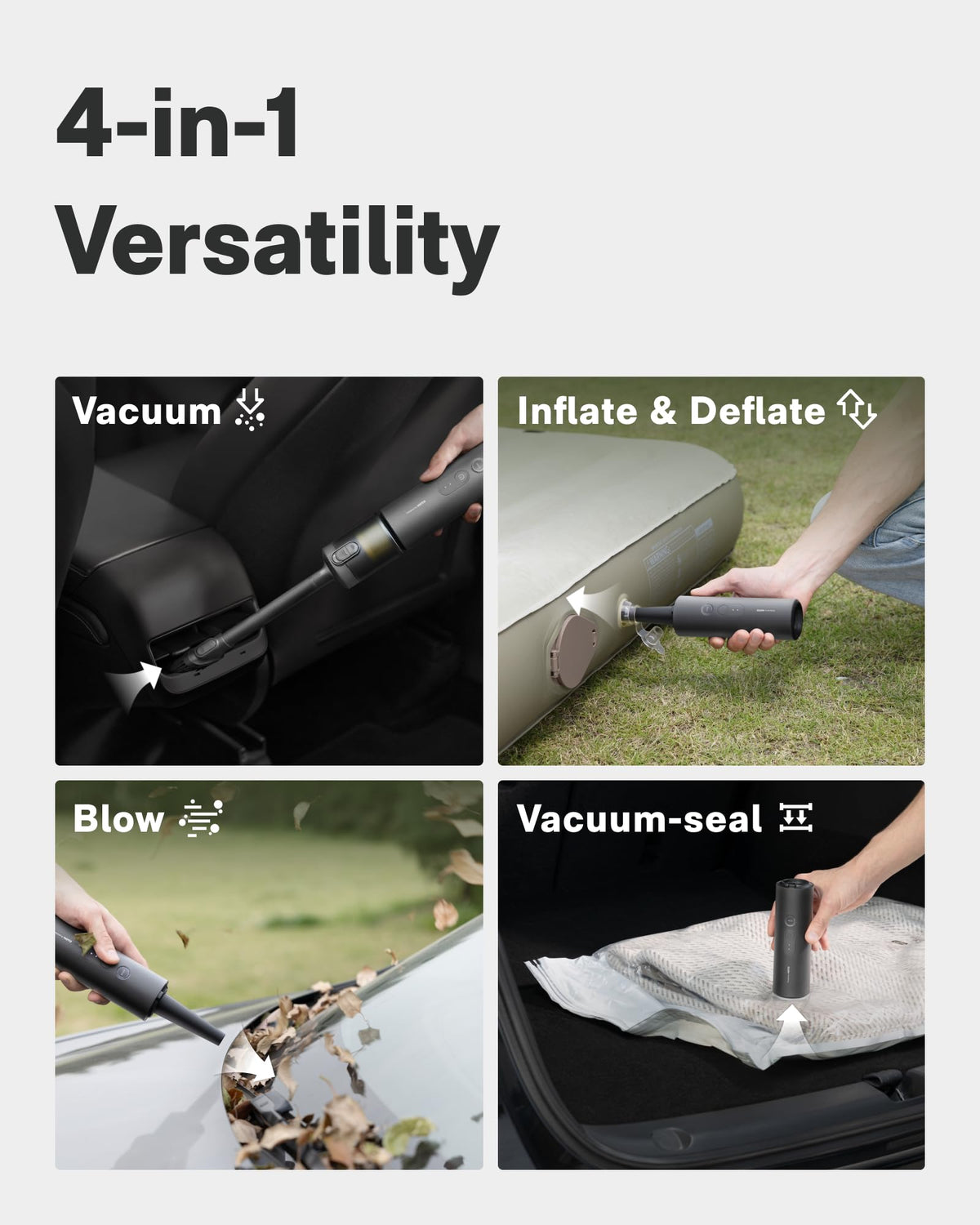 HOTO Car Vacuum Portable Cordless 4 in 1 Mini Handheld - HOTO Official Imagery - 7