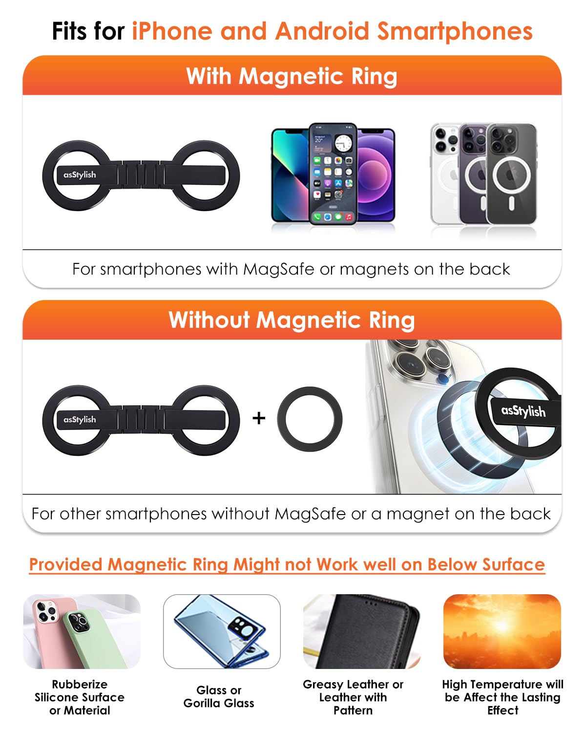 Twins Carry Magnetic Dual Phone Holder for iPhone Android - asStylish Official Imagery - 5