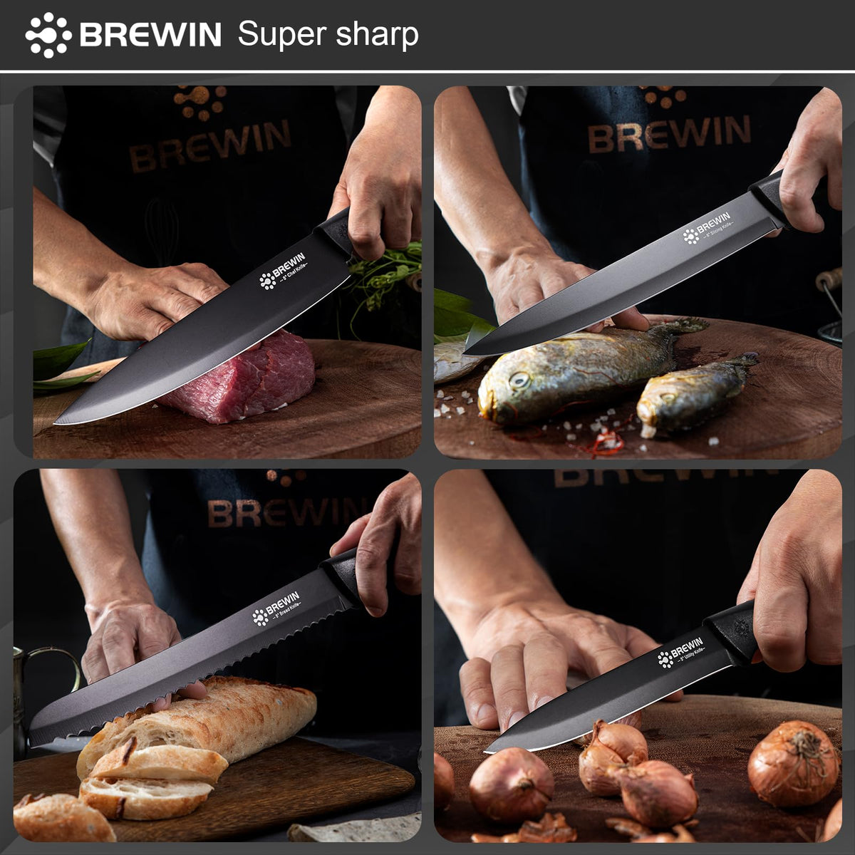 Knife Set Brewin Kitchen Knife Set Knives Set for Kitchen - Brewin Official Imagery - 7