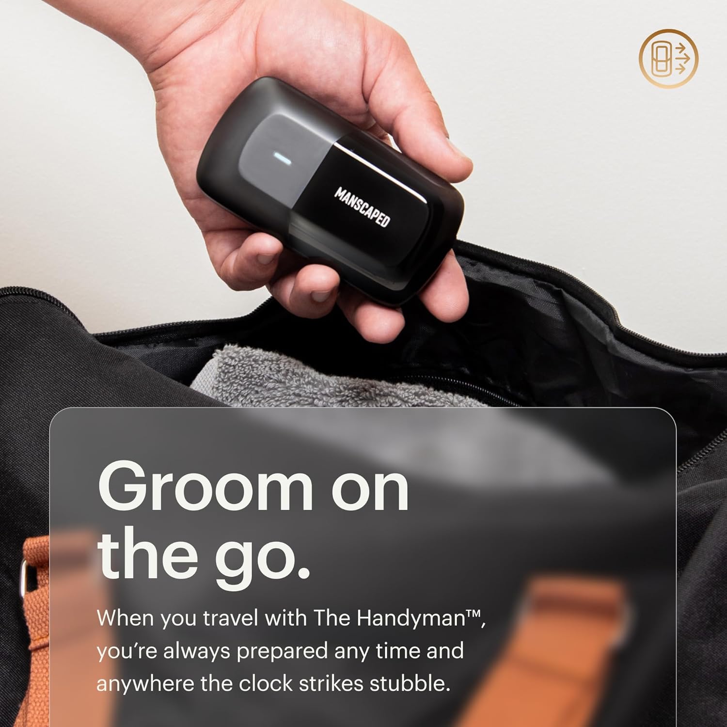 MANSCAPED The Handyman compact face shaver for men, portable travel facial hair remover with sleek design