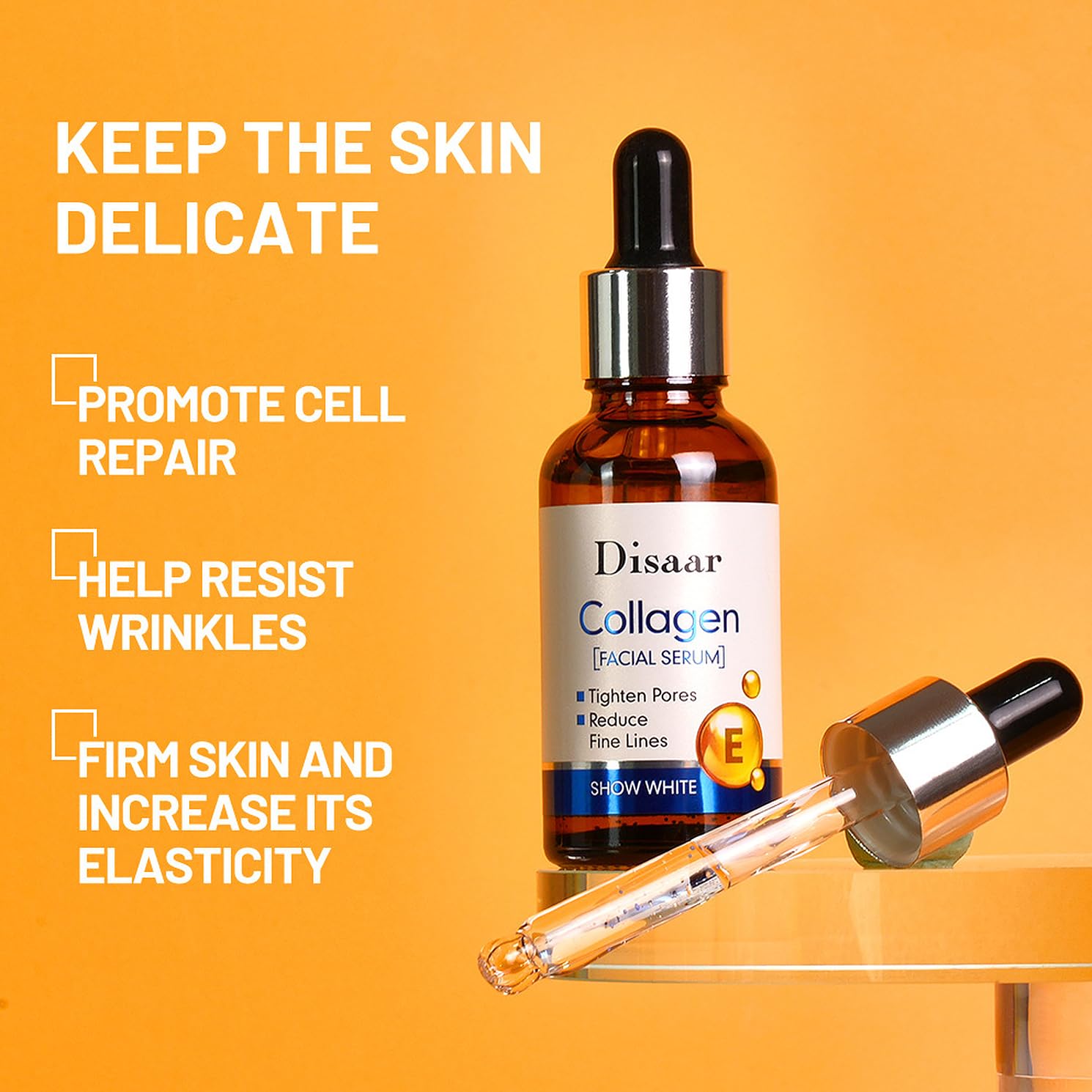 DISAAR BEAUTY Collagen Facial Serum Vitamin E Tighten Pores 30ml - DISAAR Beauty