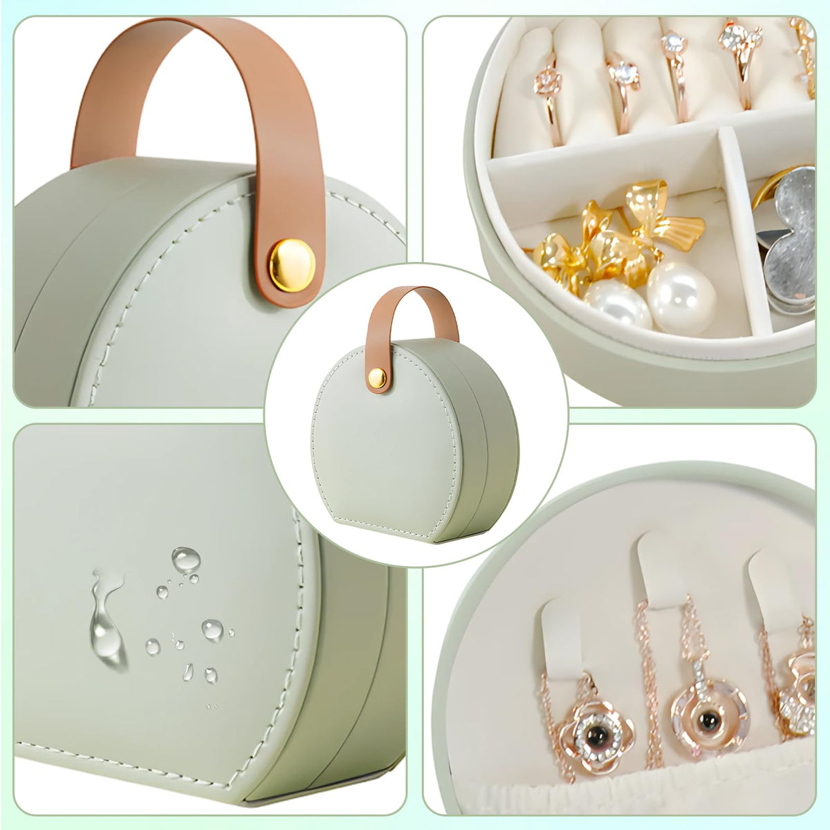 12Pcs Portable Travel Jewelry Case for Women - TIMEFASHION Official Imagery - 7