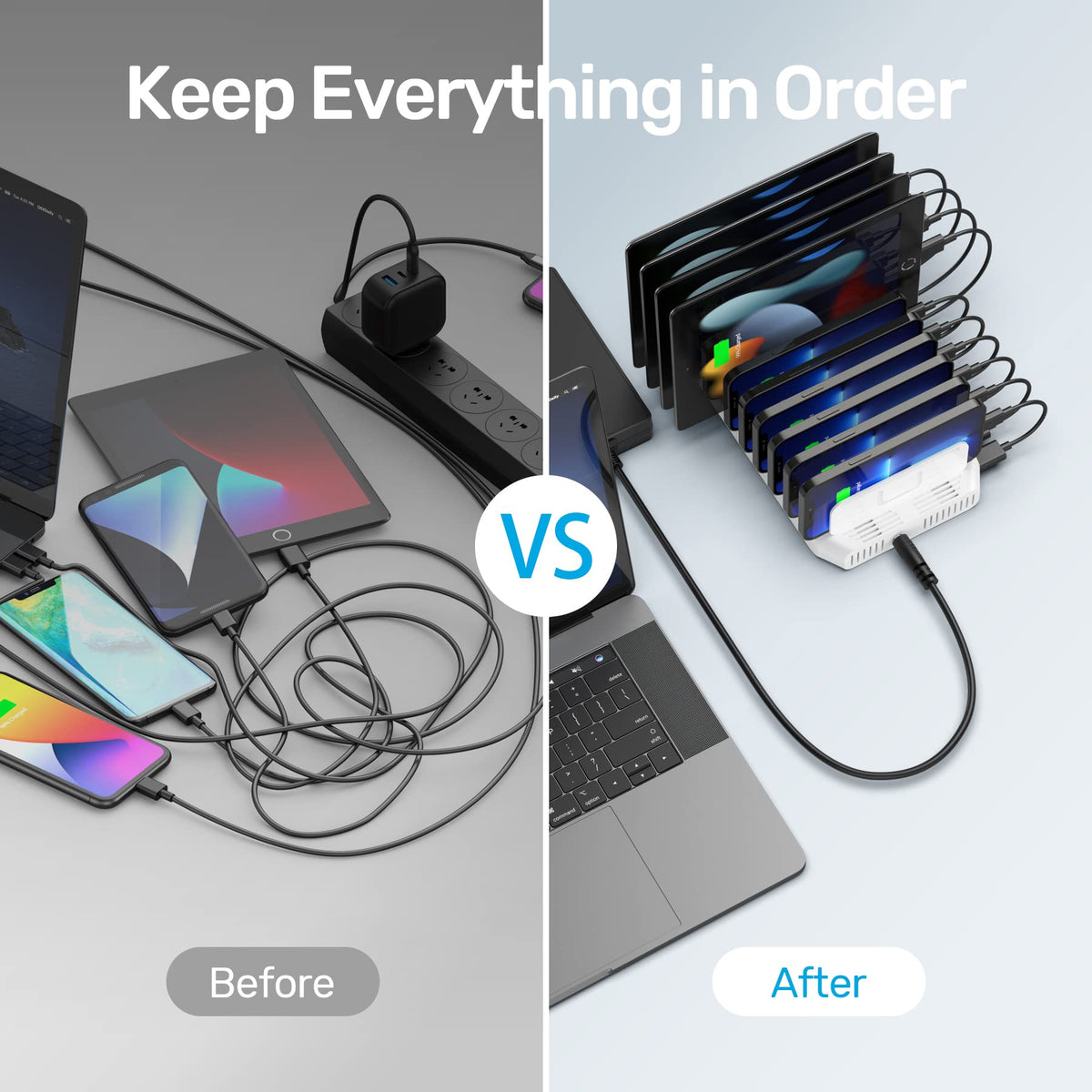 Unitek 10 Port Charging Station USB Charger Organizer for - Unitek Official Imagery - 5