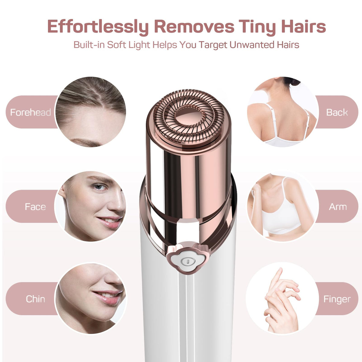 Electric Painless Hair Remover Facial Hair Removal for Women - gurelax Official Imagery - 3
