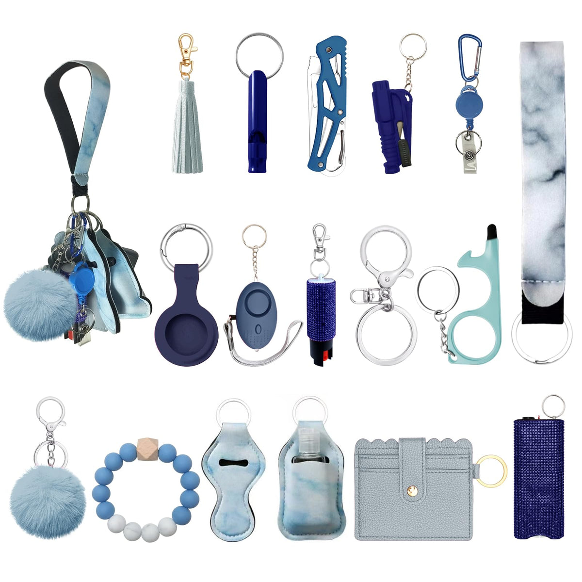 Araafur Wristlet Keychain Set with Wallet Card Holder and - Araafur Official Imagery - 8