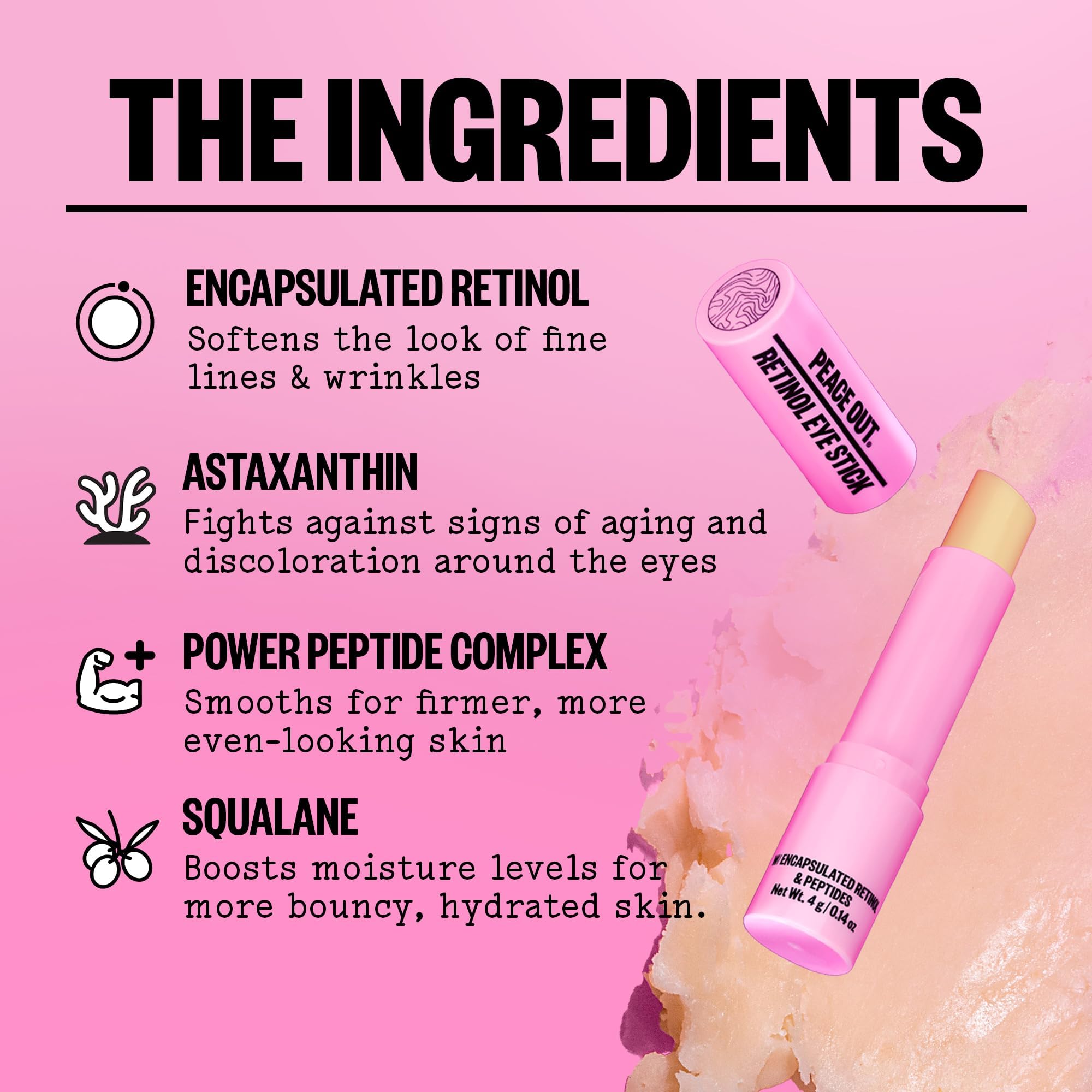 PEACE OUT Retinol Eye Stick Under Eye Treatment - PEACE OUT Official Imagery - 5