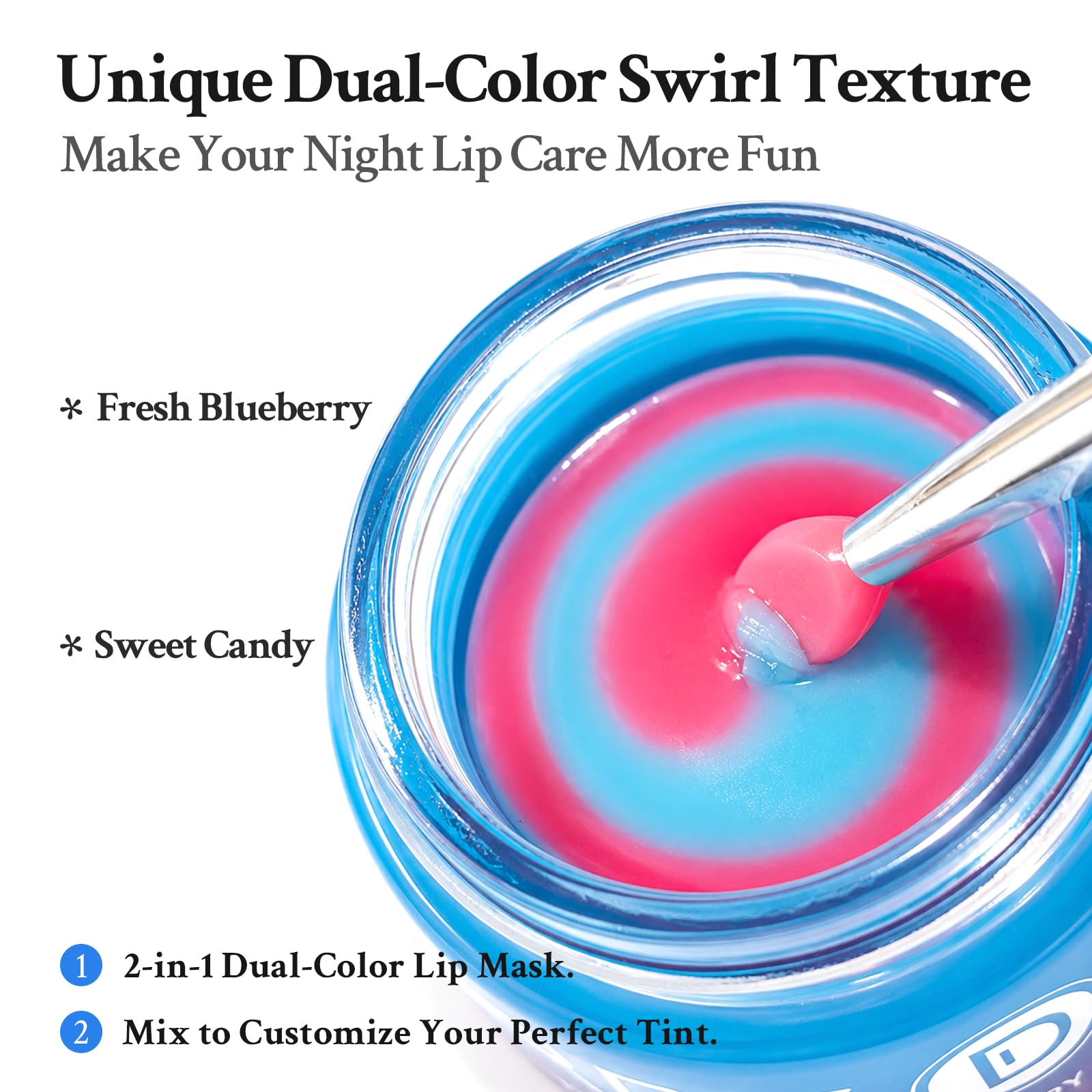 SPODARE Blueberry Lip Mask Overnight Swirl Lip Sleeping Mask - SPODARE Official Product Imagery - 3