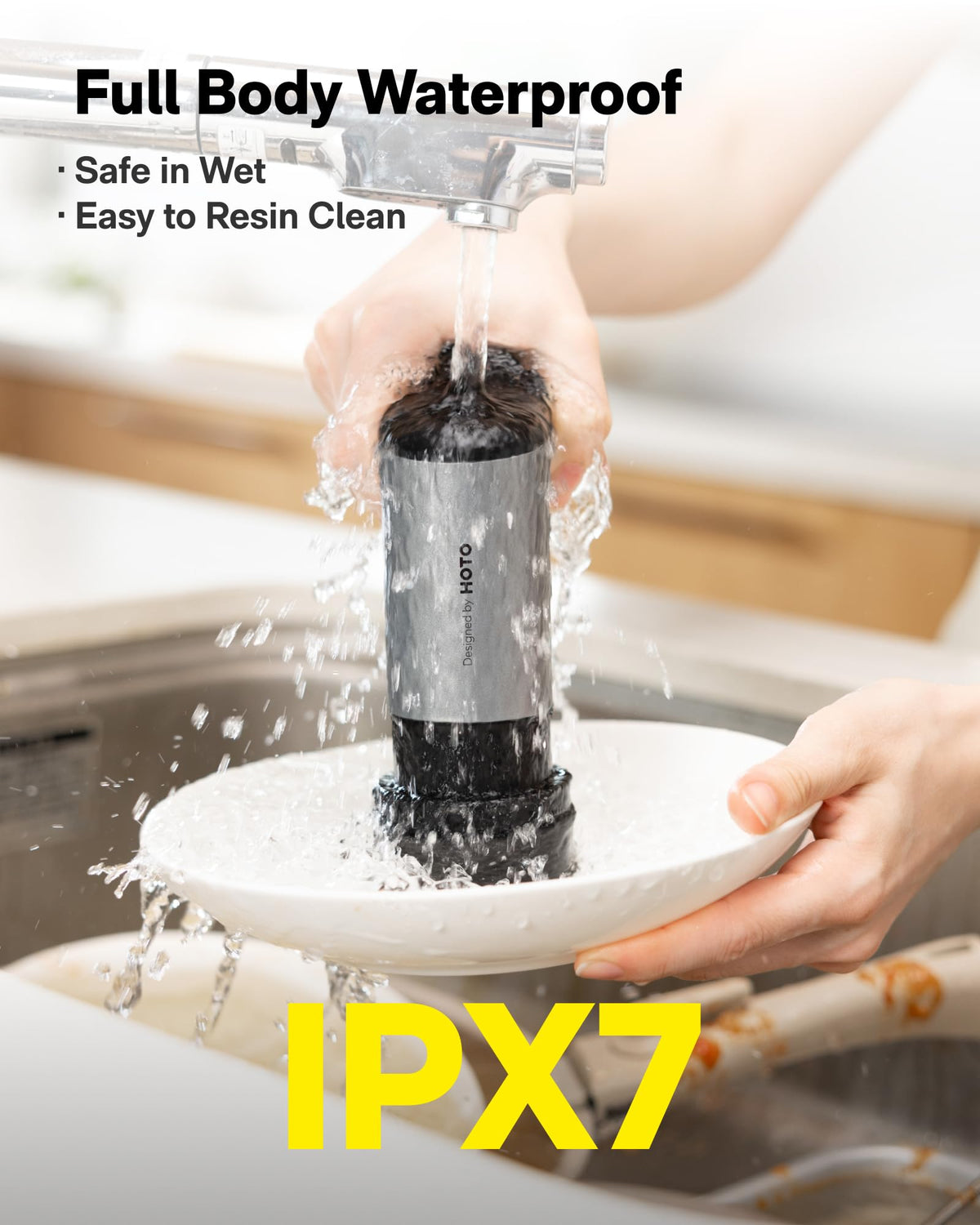 HOTO Grip Cordless Electric Spin Scrubber IPX7 Waterproof 6 - HOTO Official Imagery - 8