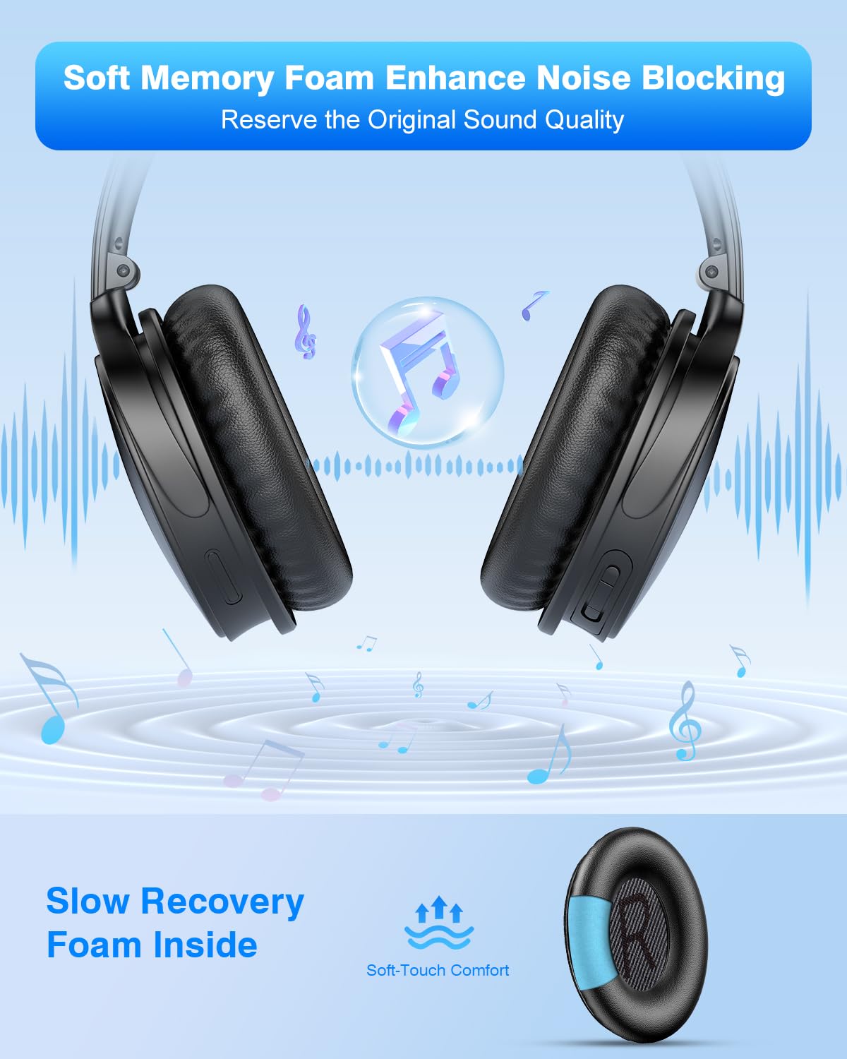 Link Dream headphone earpads for Bose QuietComfort QC 35, QC 35 II, QC 25, and QC15 headphones, soft and comfortable ear cushions