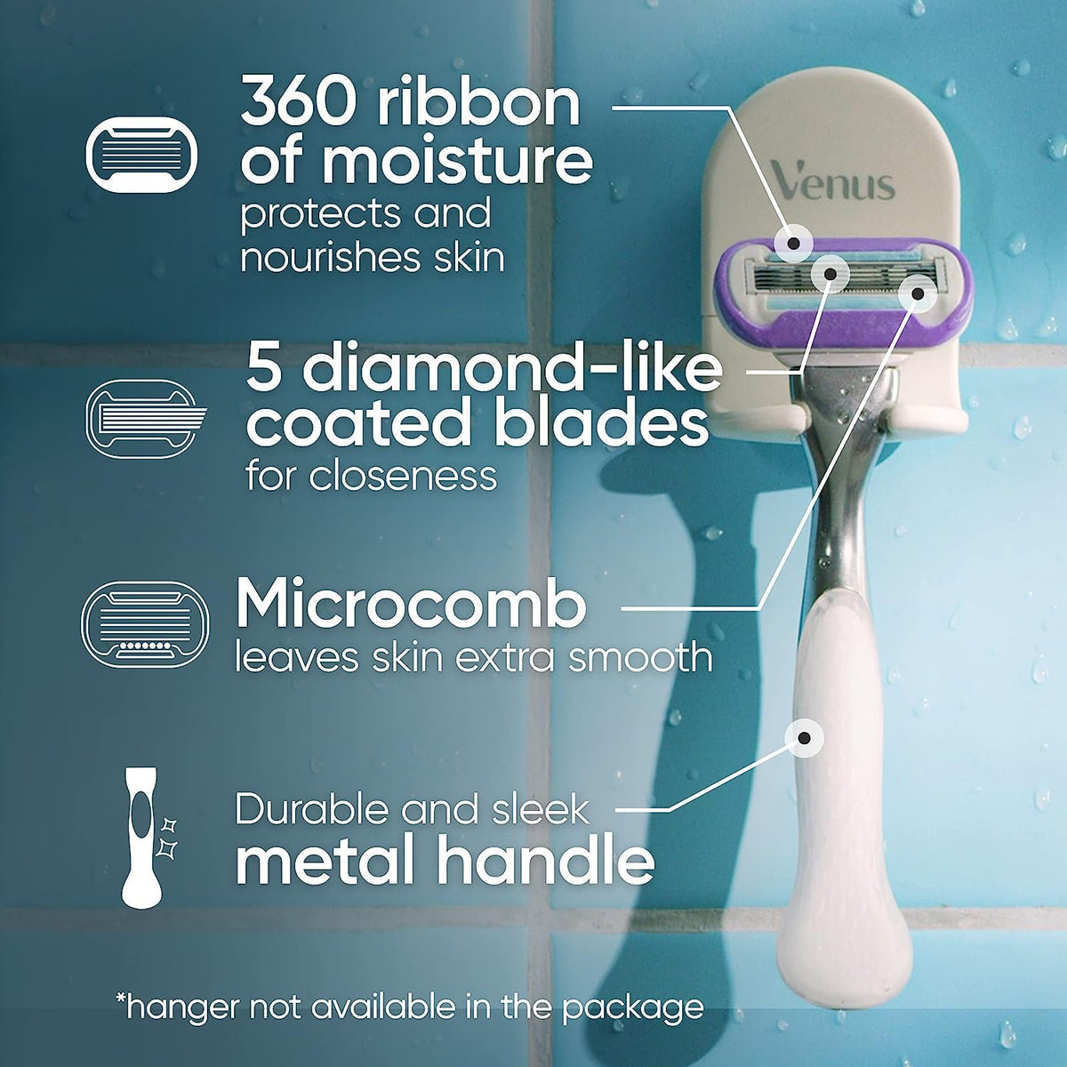 Gillette Venus Deluxe Smooth Platinum Razors for Women 1 - Gillette Venus Official Imagery - 3