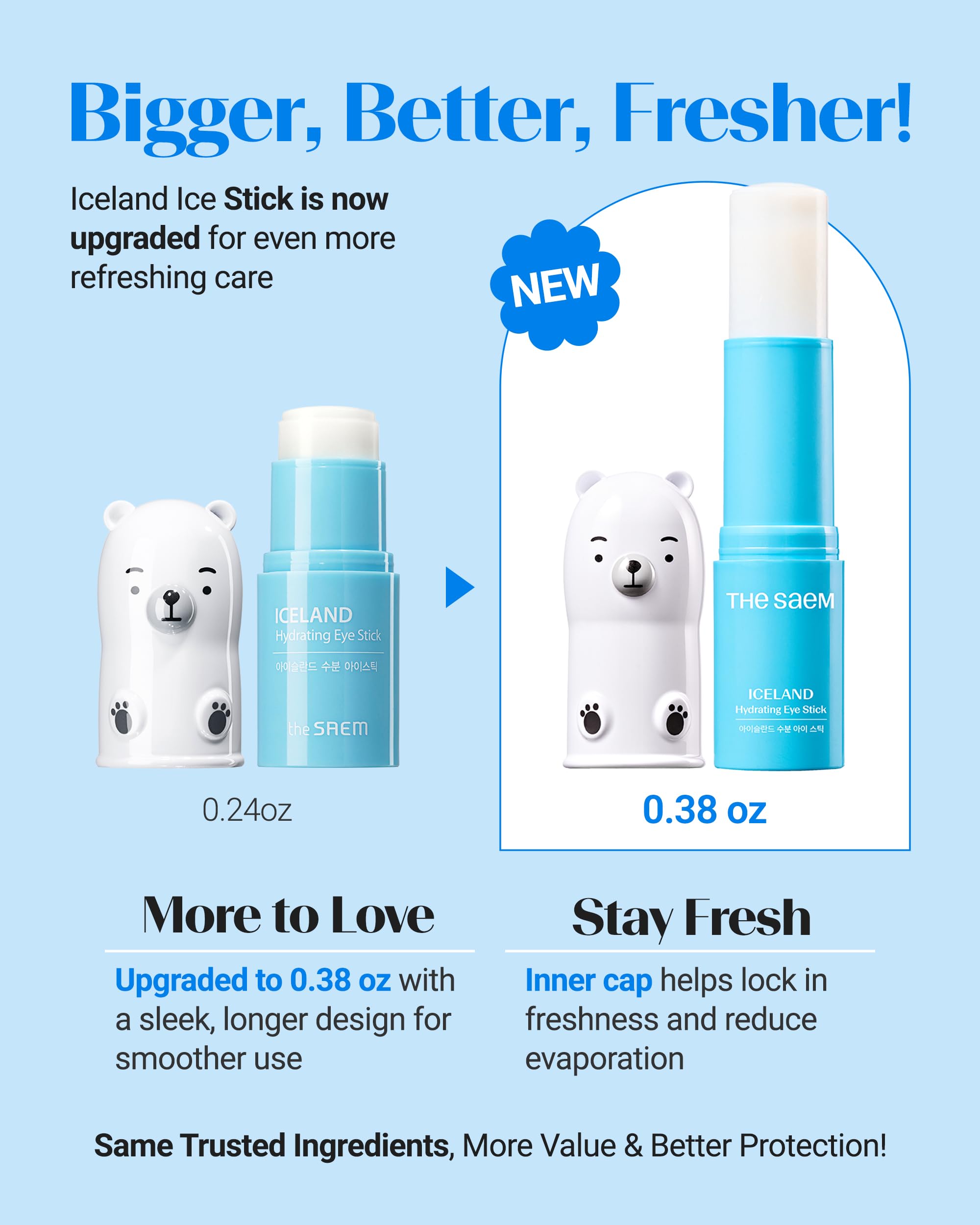 THESAEM Iceland Hydrating Eye Stick - Cooling Balm Dark Circles & Puffiness - THESAEM Official Product View 3