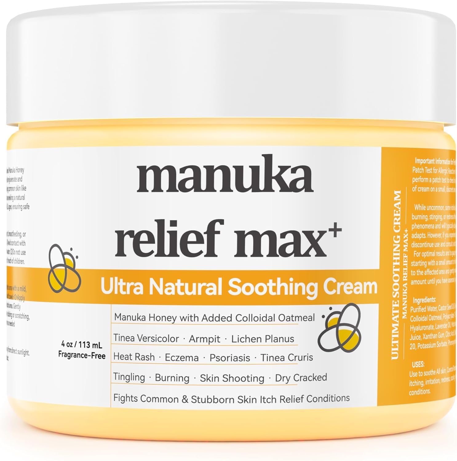 Max Strength Treat Natural Organic Manuka Honey Cream Ointment, - Product Imagery