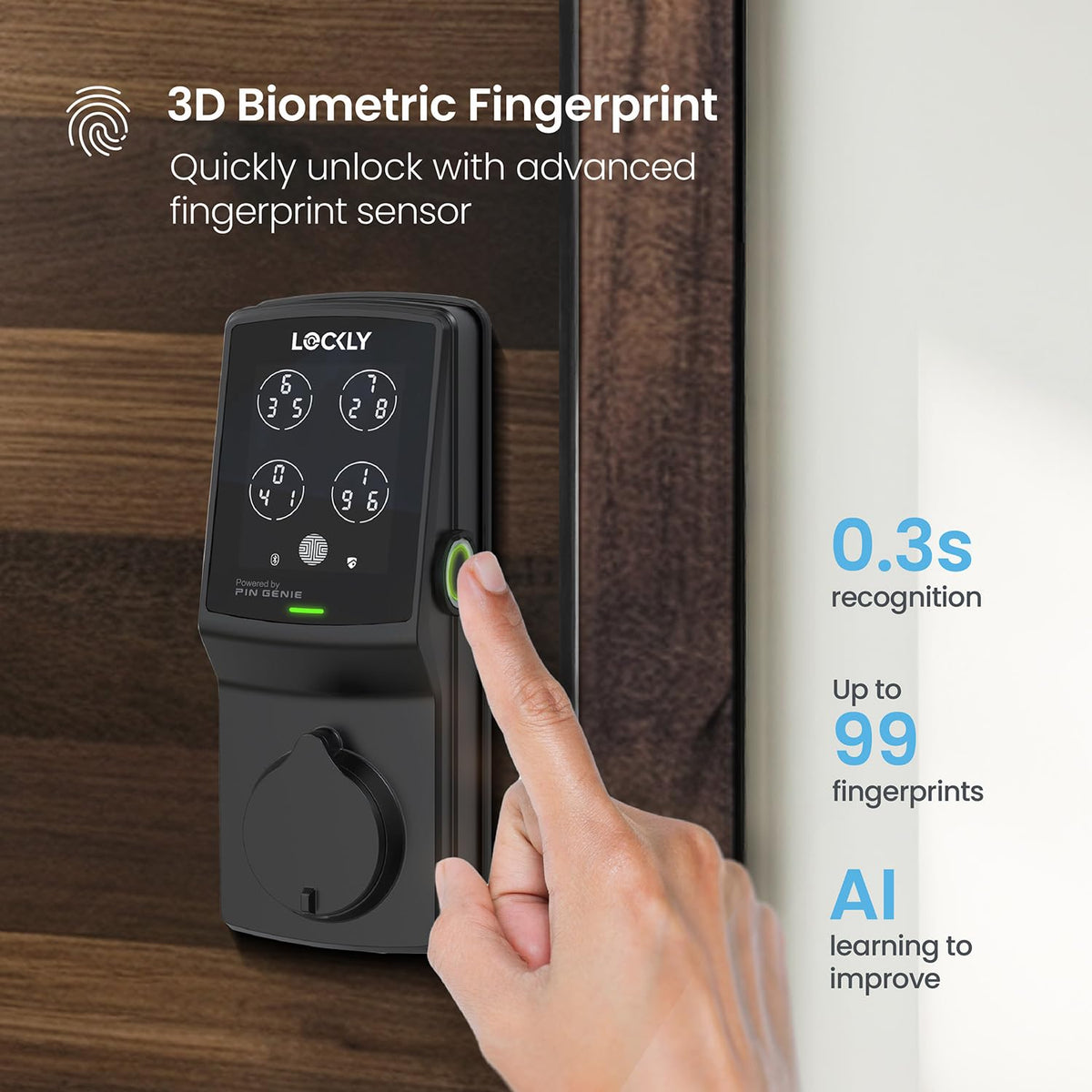Lockly Secure Pro Smart Deadbolt Lock with WiFi Hub - Lockly Official Imagery - 6