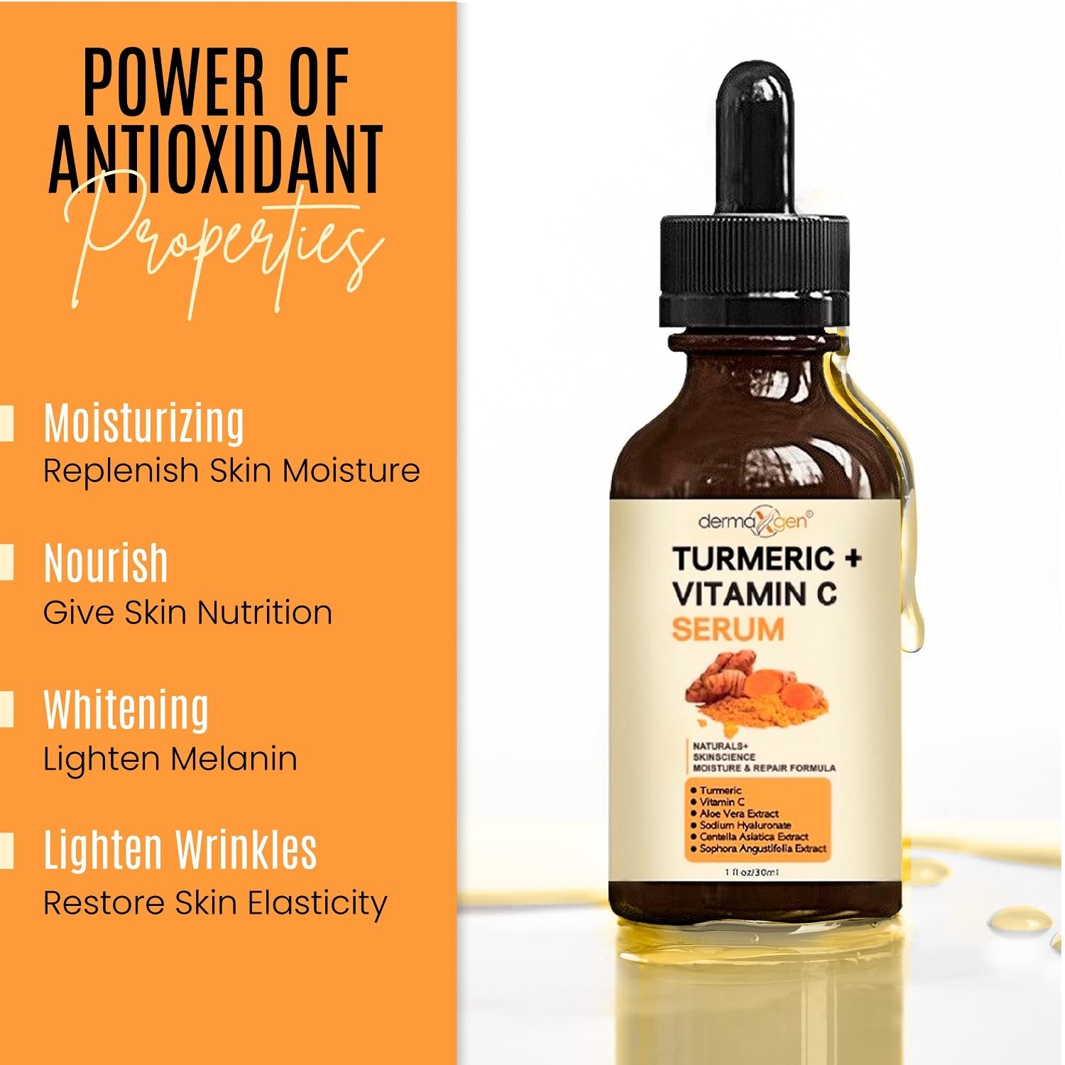 DERMAXGEN Turmeric and Vitamin C Anti - Aging facial serum & PURE ORGANIC Redu - DERMAXGEN Official Product View 5