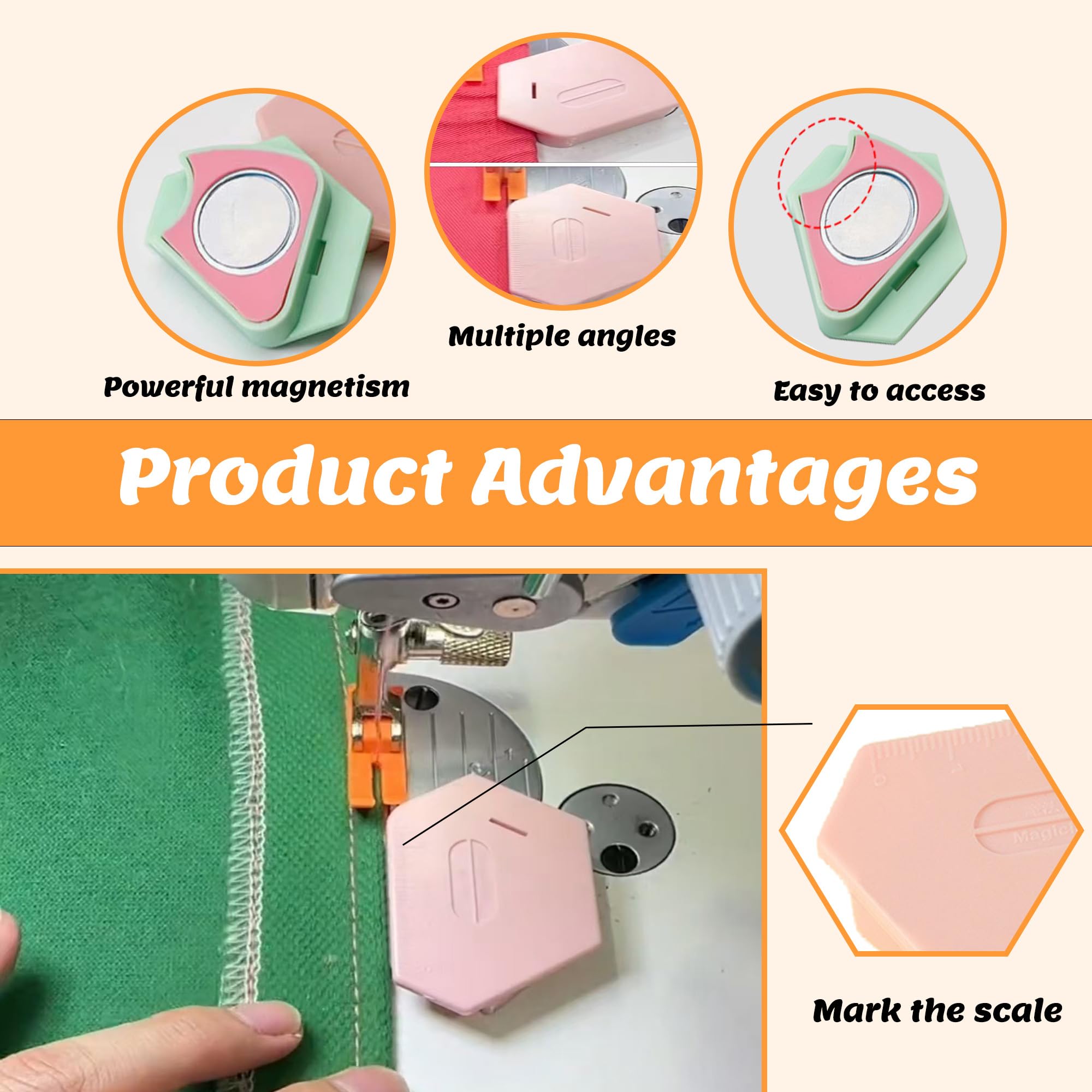 XIRTAIOV 3 Pack Magnetic Seam Guide for Sewing Machine, Upgraded - XIRTAIOV Official Product View 8