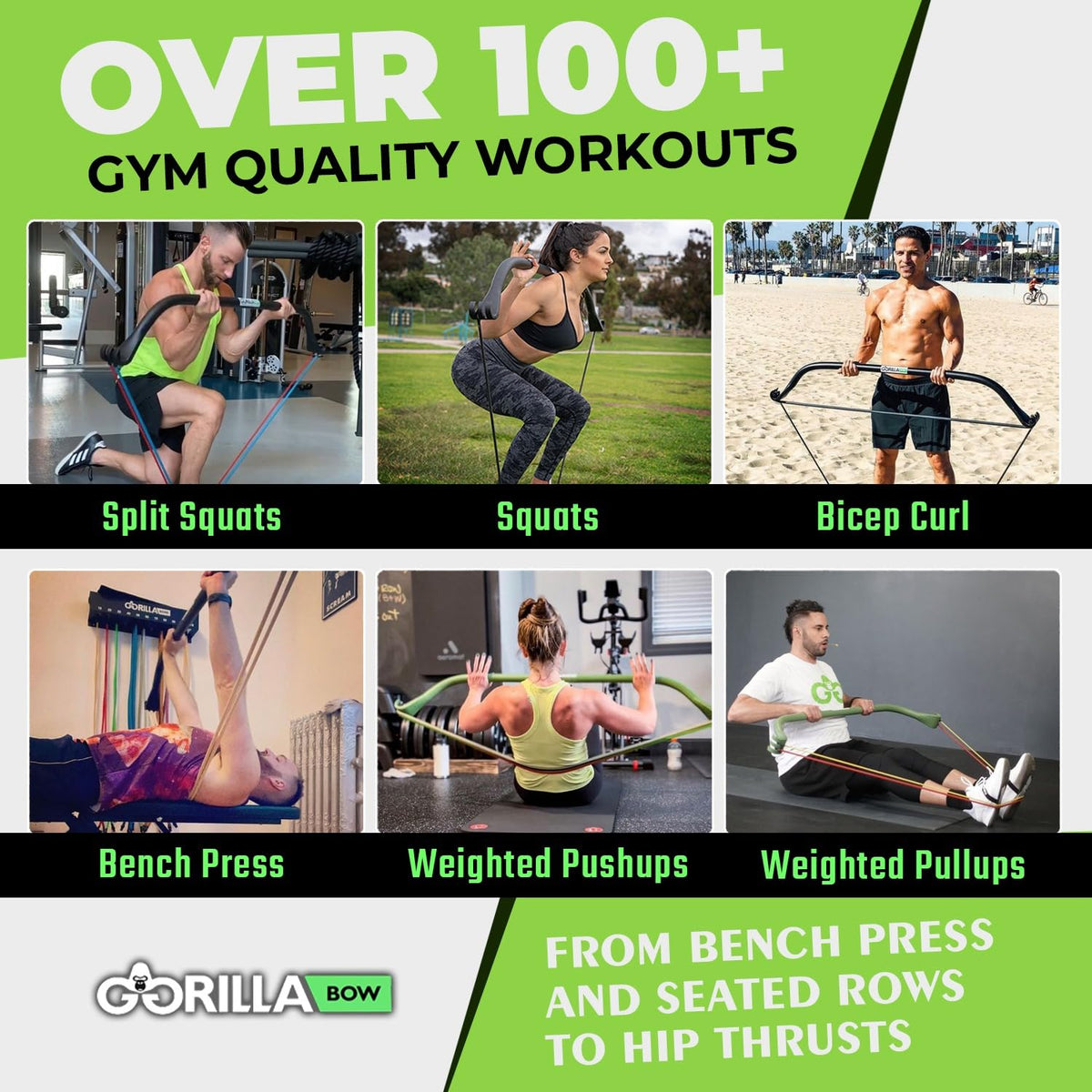 Original All in One Portable Home Gym System Professional - Gorilla Bow Official Imagery - 3