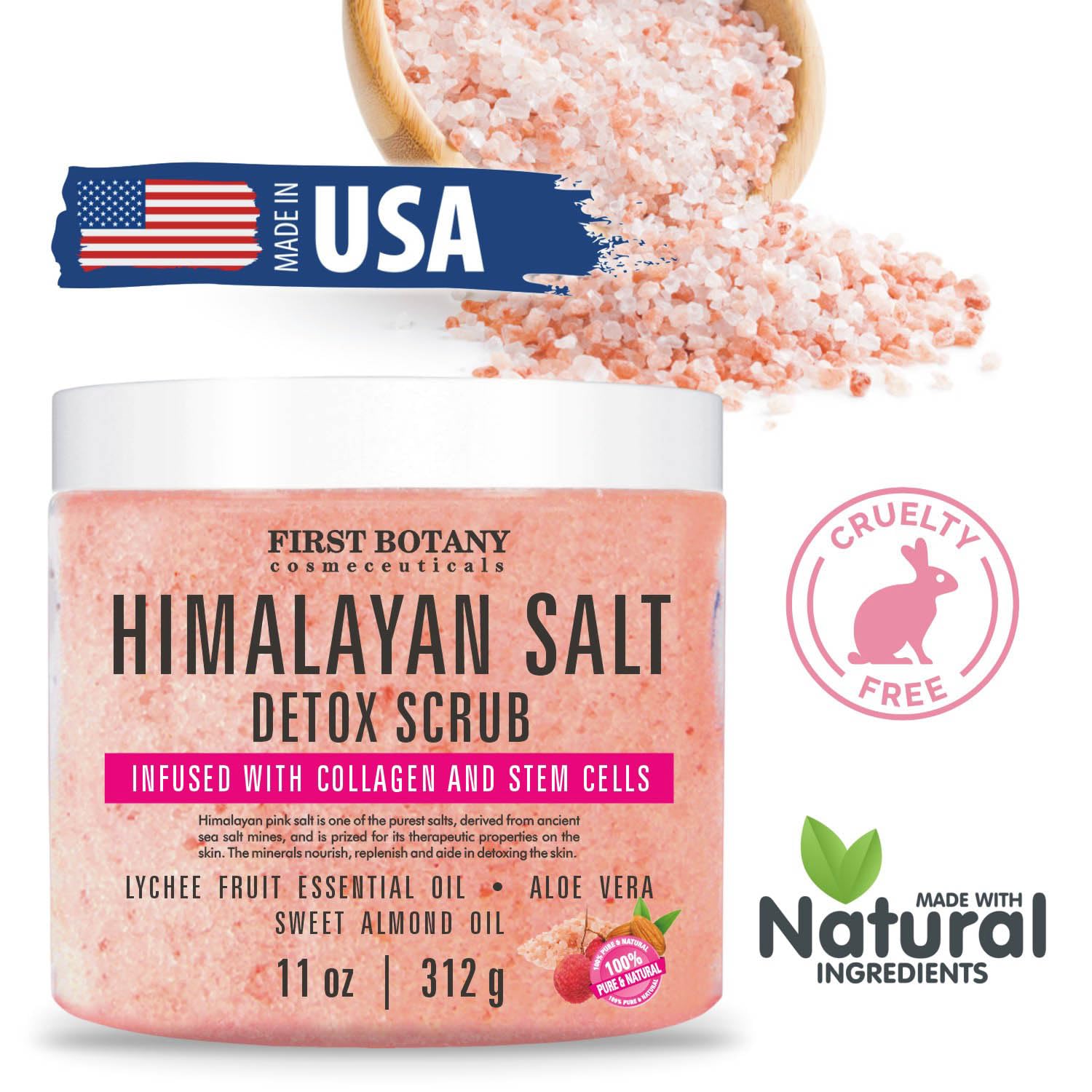 First Botany Body Scrub - Natural Exfoliating Salt Scrub & Body - First Botany Official Product View 3