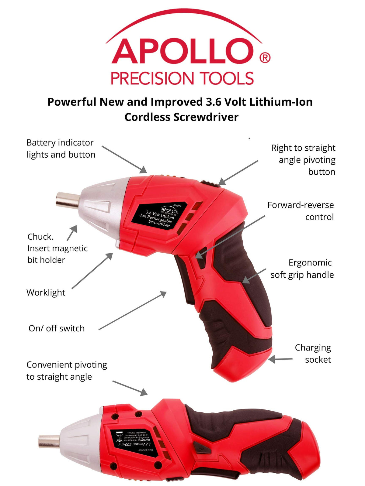 Apollo Tools 135 Piece Household Tool Set Red DT0773 - Apollo Official Imagery - 7