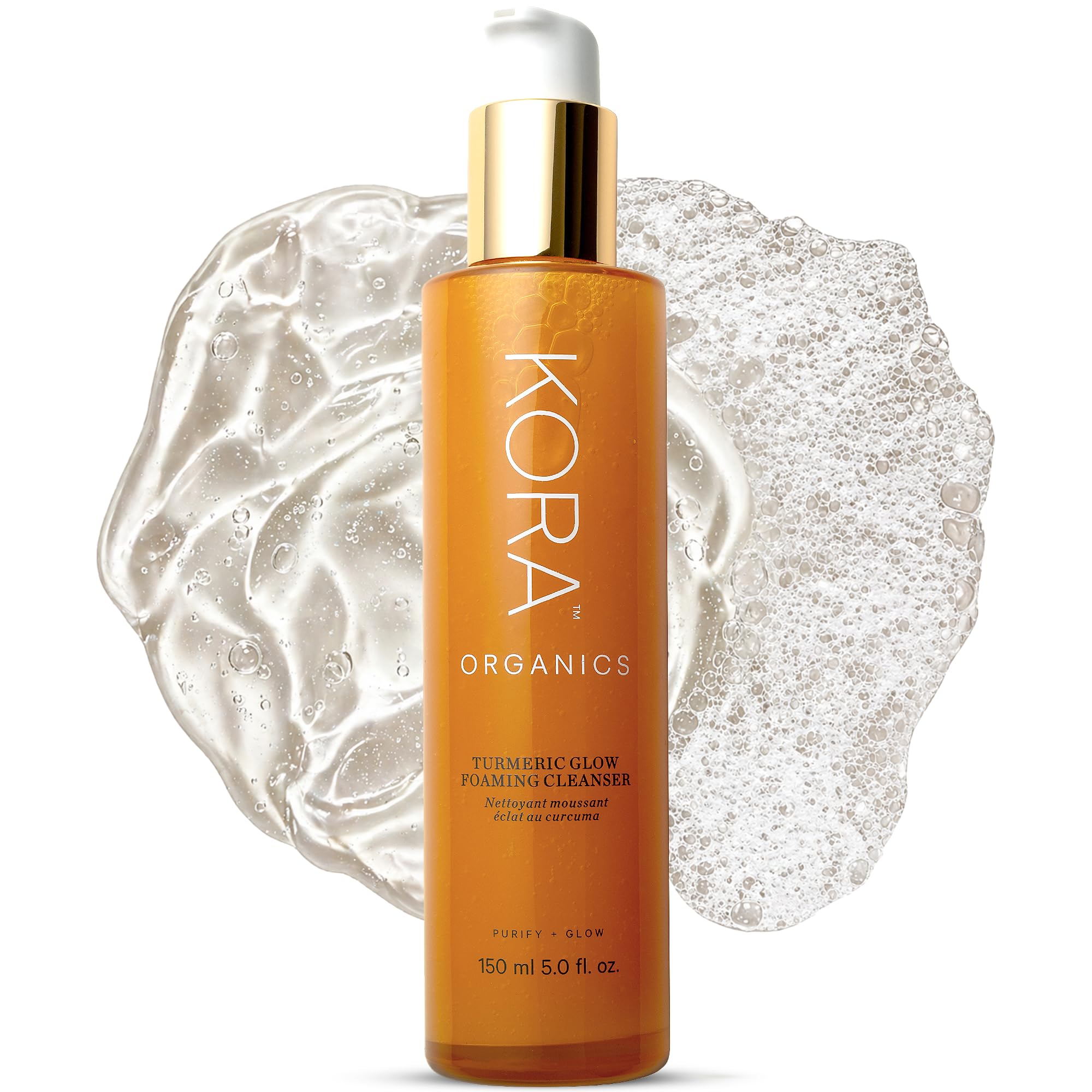 KORA Organics Turmeric Glow Foaming Facial Cleanser, Gentle - Product Imagery