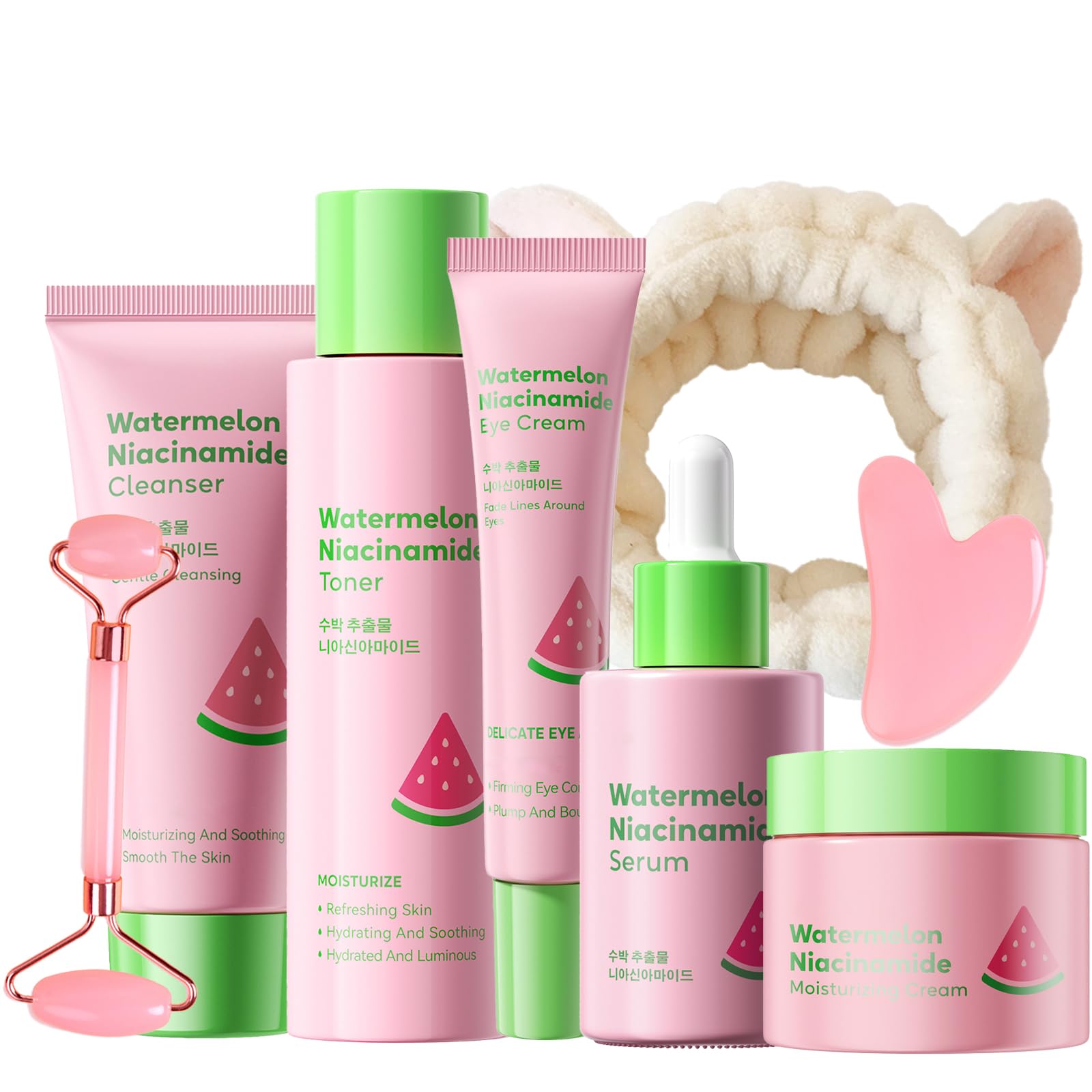 Watermelon Niacinamide Skin Care Set, Skin Care For Kids & Girls - Product Imagery