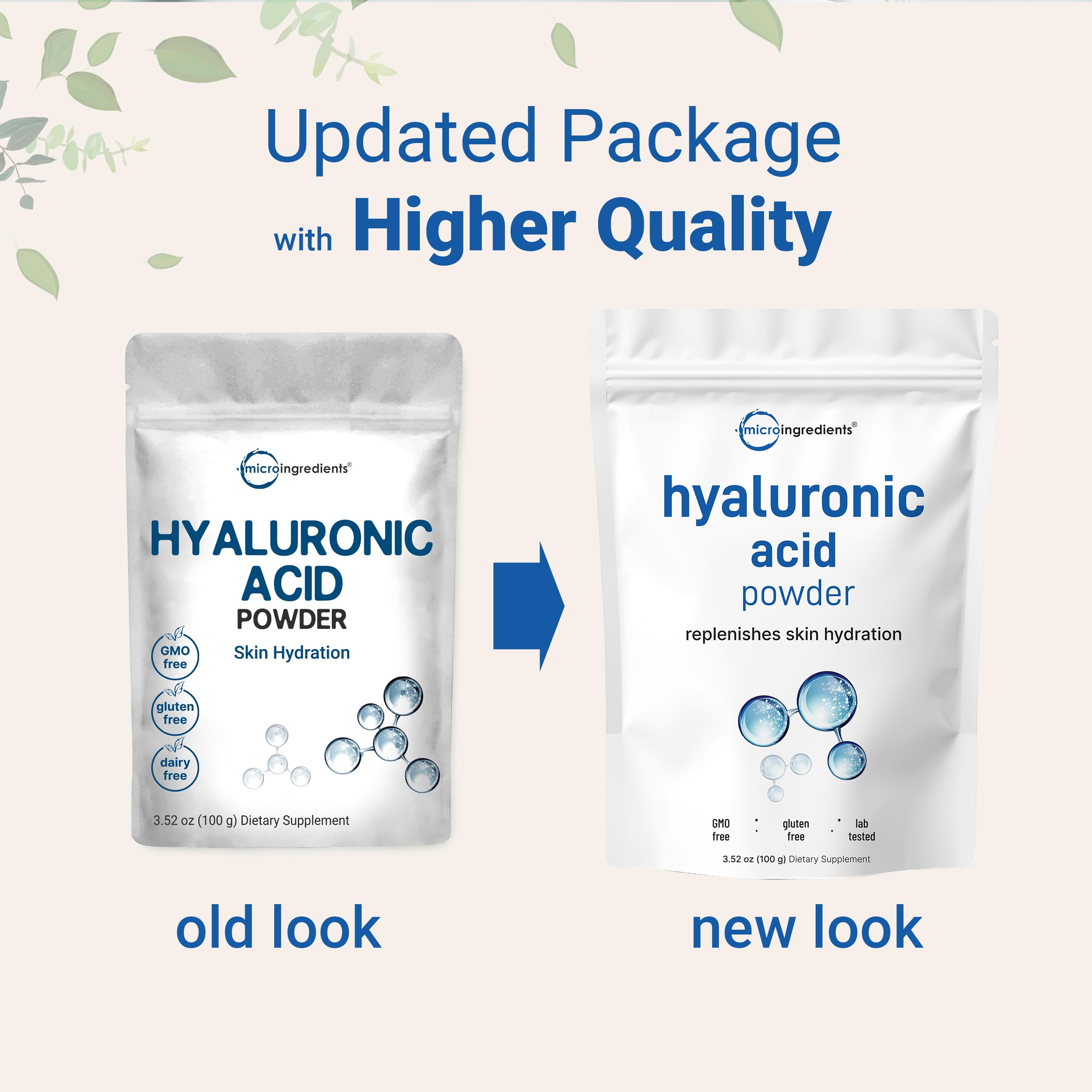 Micro Ingredients Hyaluronic Acid Serum Powder, - Low Molecular Weight & - Micro Ingredients Official Product View 4