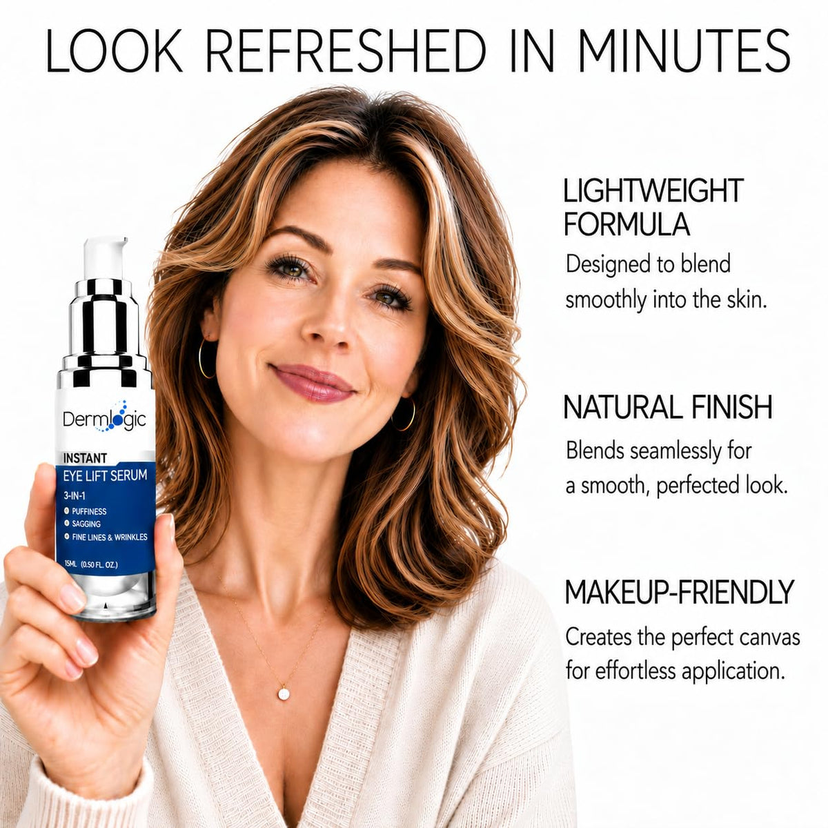 Under Eye Puffiness Dark Circles Rapid Treatment Instantly - Dermlogic Official Imagery - 6
