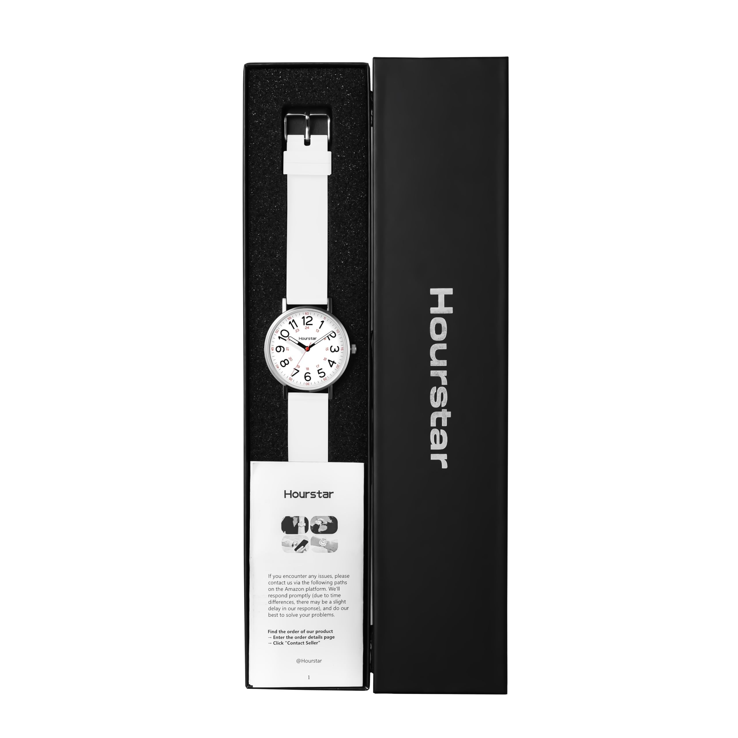 Hourstar Women's Analog Nurse Watch | Second Hand | Easy Read | Silico - View 6