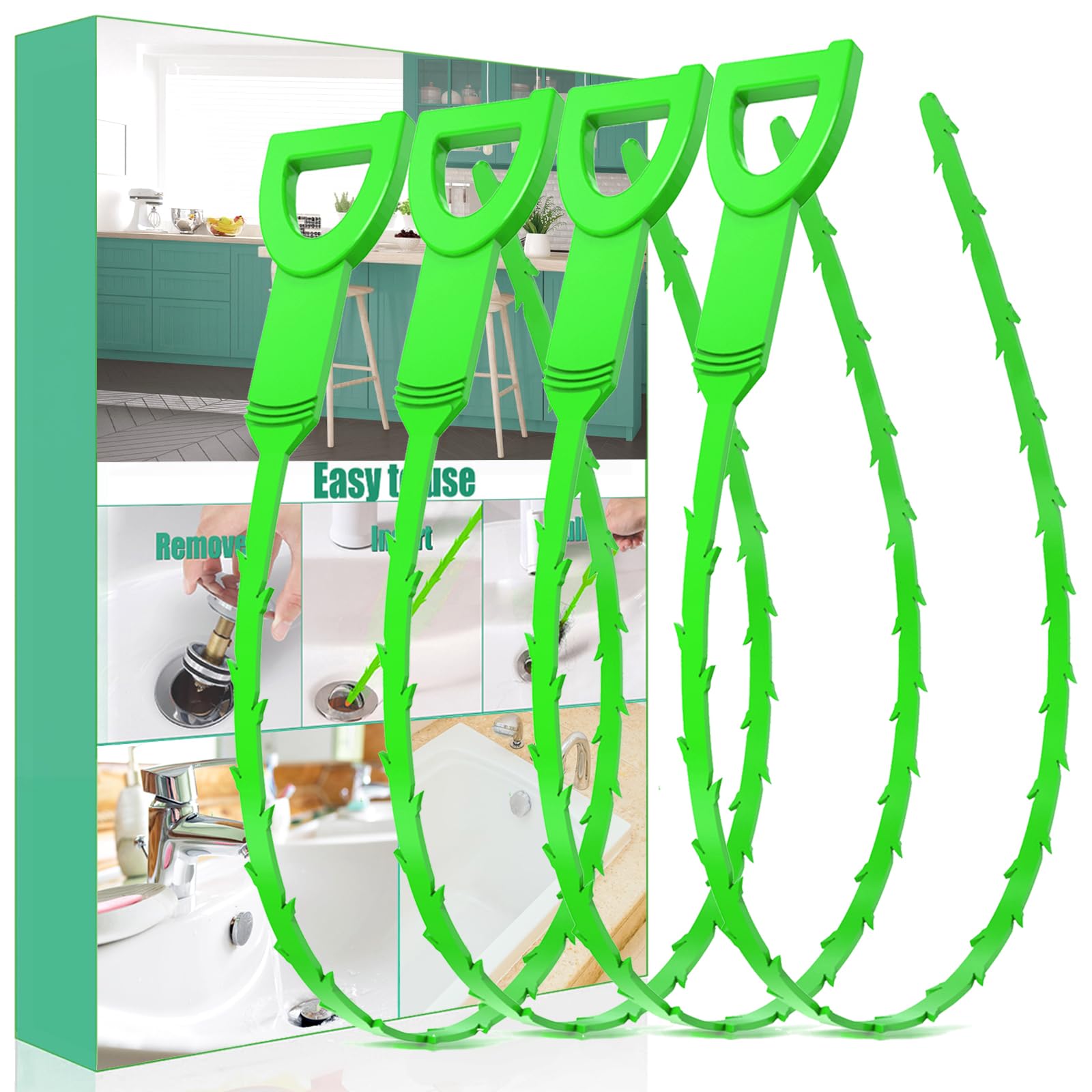 ARCTIC EAGLE Drain Snake Hair Drain Clog Remover - 3 Pack Shower by ARCTIC EAGLE - Angle View 10