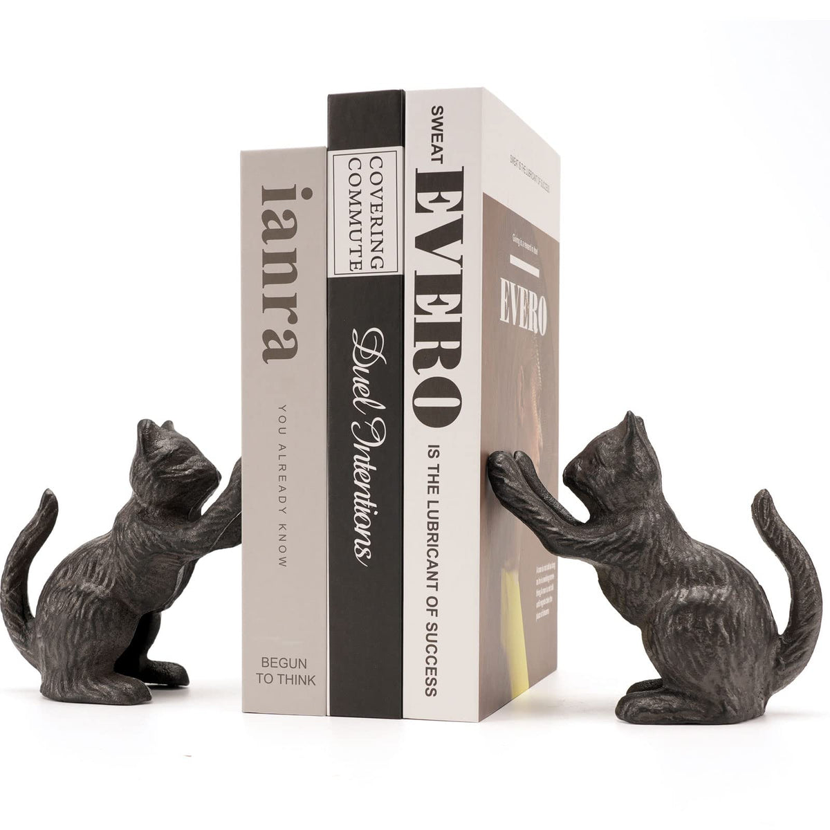 Ambipolar Cat Decorative Bookends Unique Book Ends to Hold - Ambipolar Official Imagery - 1