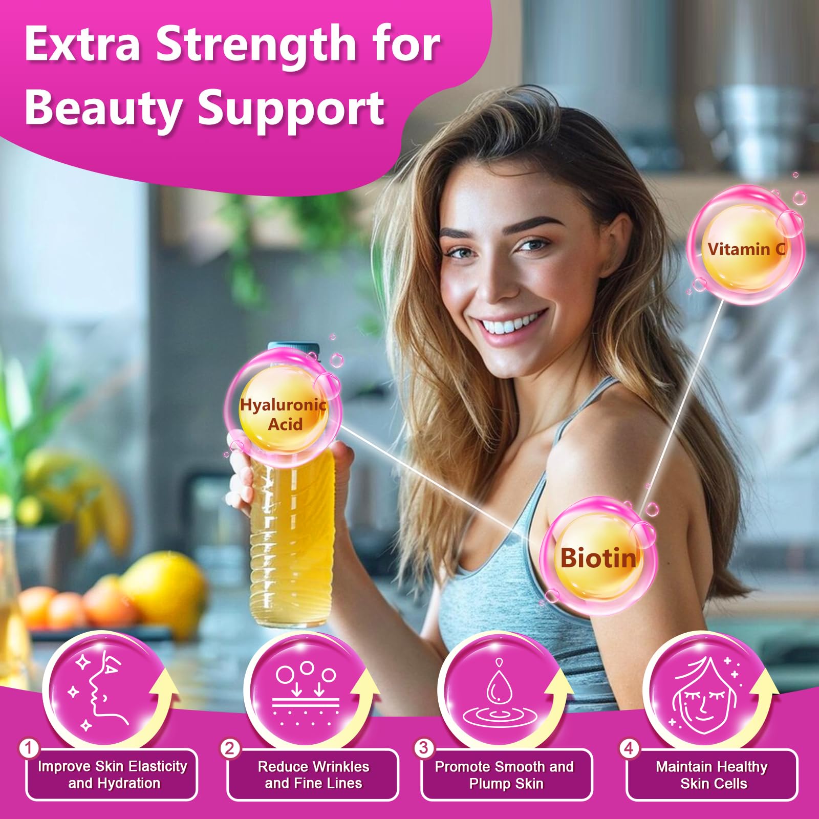 ZEBORA Multi Collagen Peptides Powder for Women 50 Servings - ZEBORA Official Imagery - 4