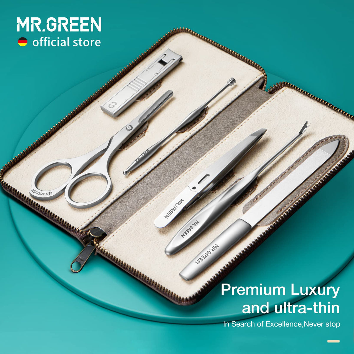 MR GREEN Portable Luxury Manicure Sets Stainless Steel - MR.GREEN Official Imagery - 3