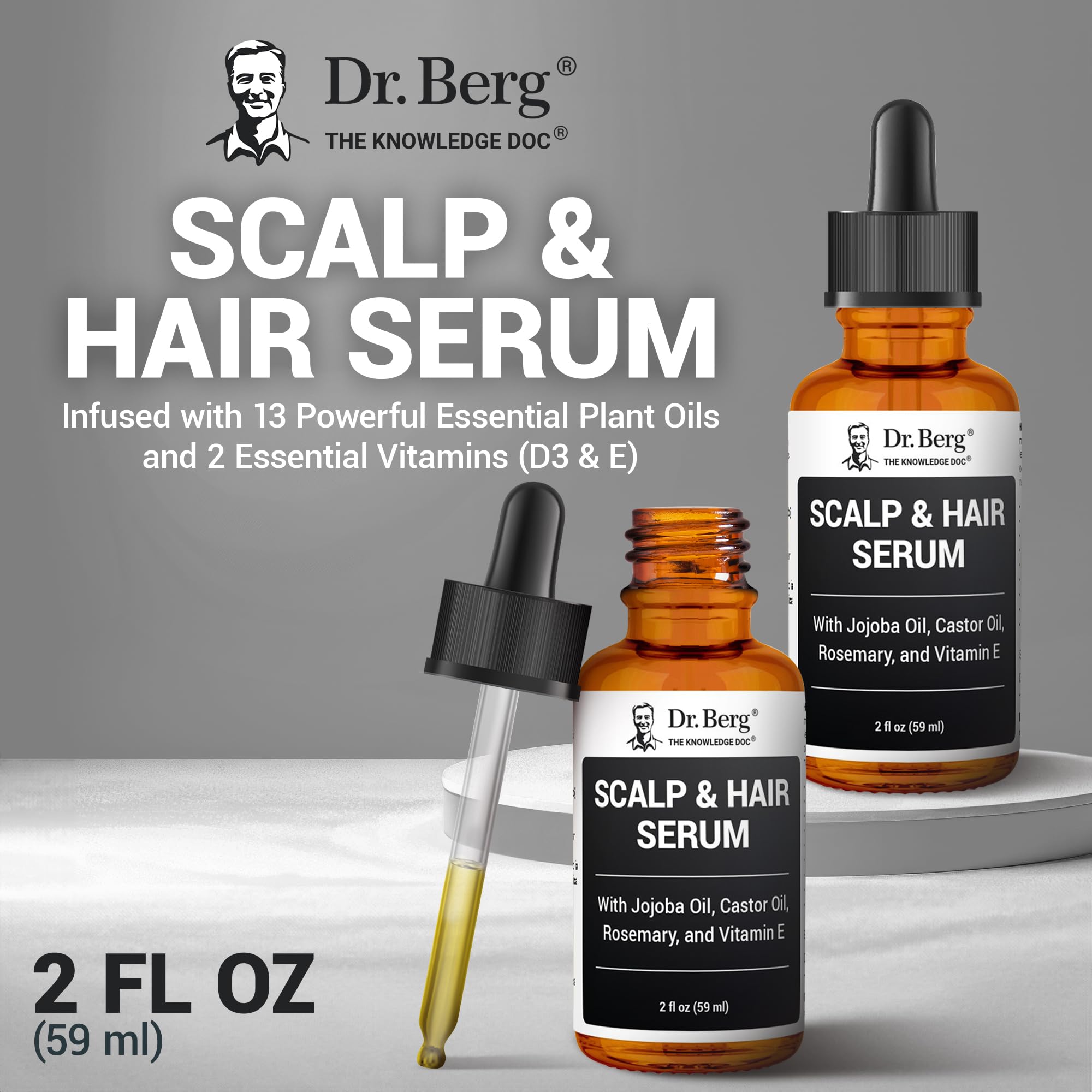 Dr. Berg Nutritionals Dr. Berg Scalp & Hair Serum with Vitamin D3 & E - - Dr. Berg Nutritionals Official Product View 6