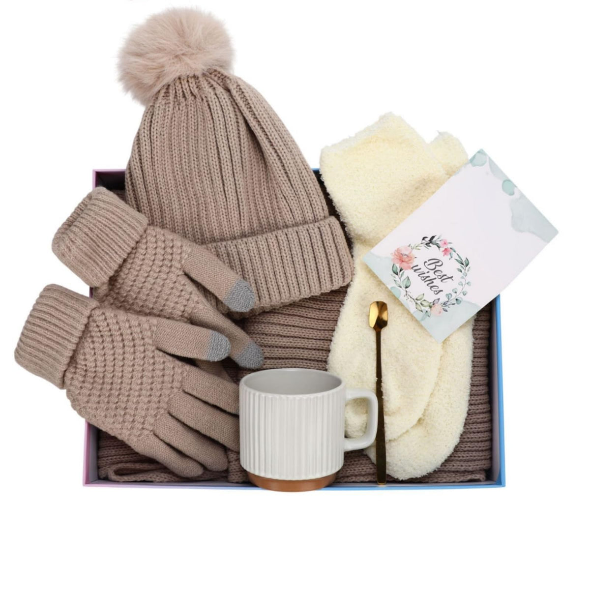 Winter Gifts for Women Hat Glove Scarf Socks Set for Winter - Funnysoft Official Imagery - 3